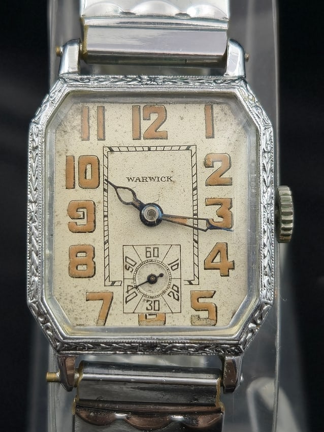 Warwick Art Deco 1930s 15J Swiss Wristwatch in Knickerbocker 14K RGP Case (1 of 9)