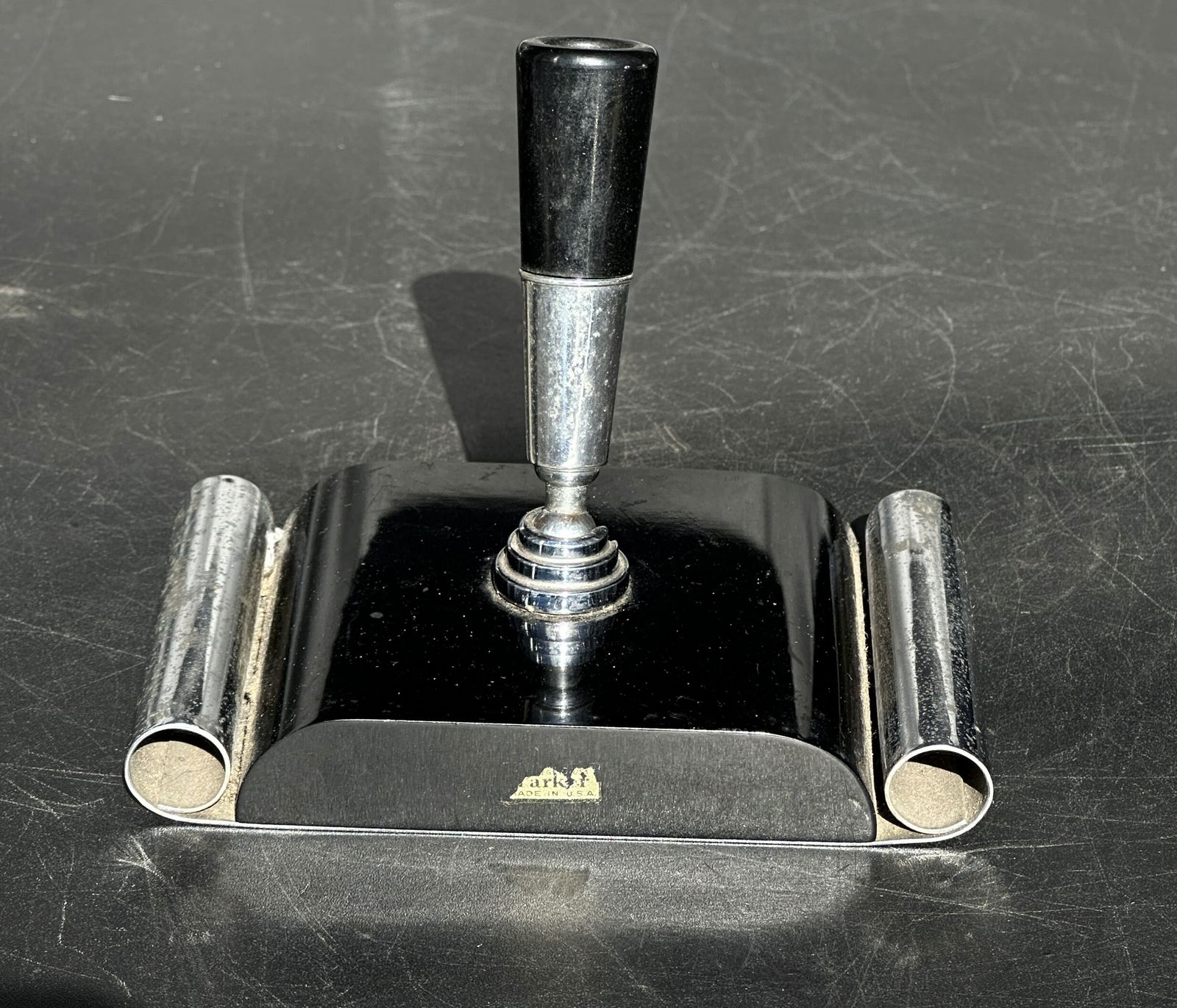 Vintage Parker Pen Art Deco Chrome Desk Pen Holder 1930s (1 of 5)