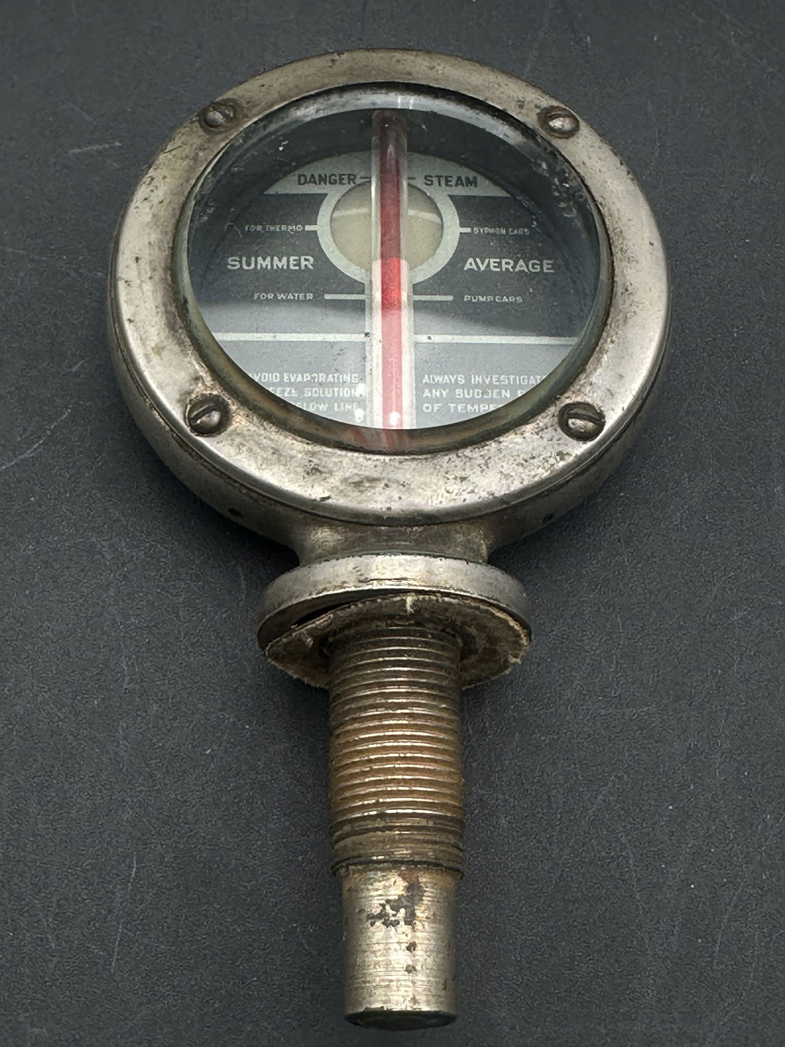 Antique Nash Kenosha Moto-Meter Radiator Thermometer, Early 1900s (1 of 5)