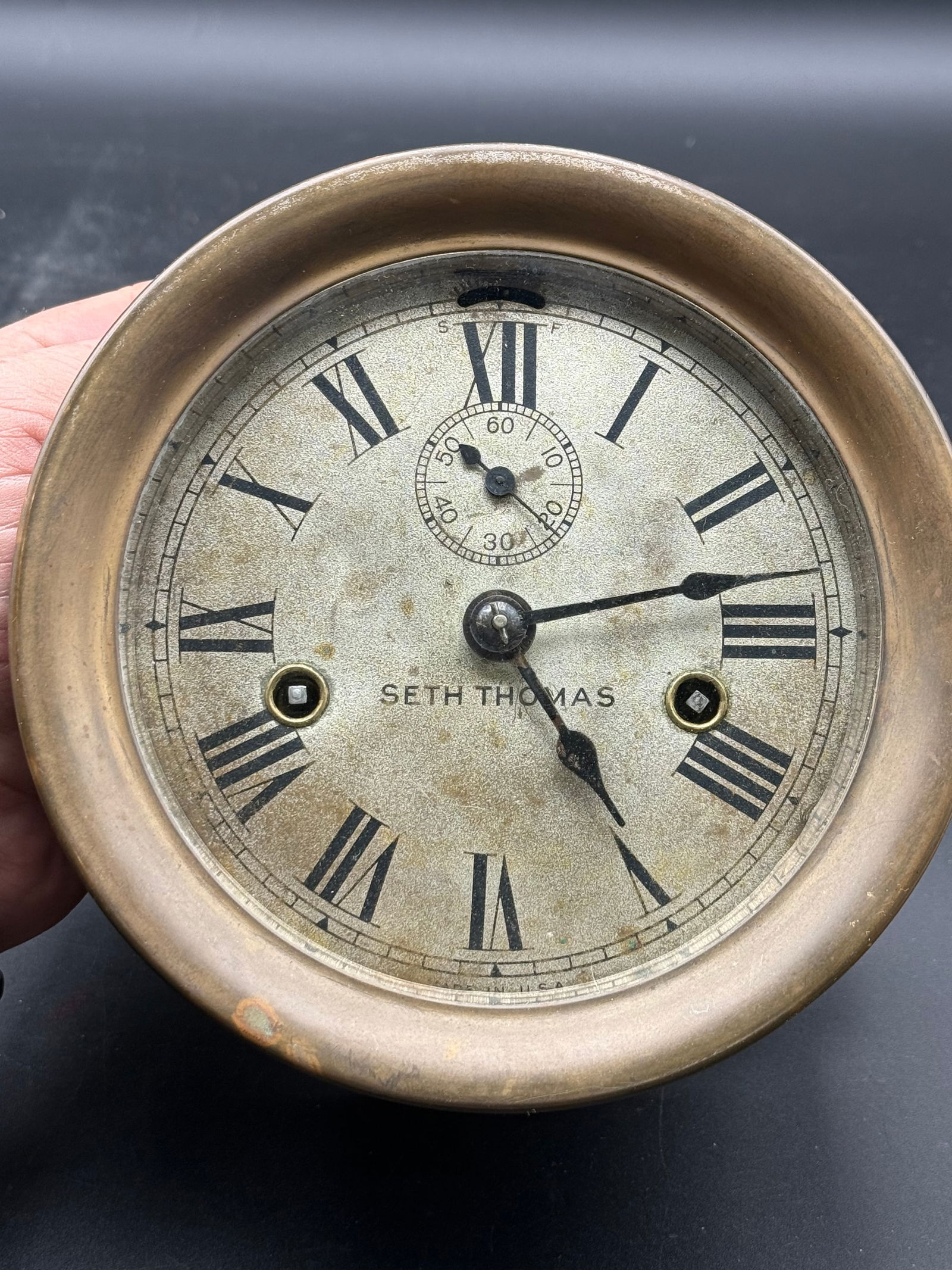 Antique Seth Thomas Ship's Bell Clock. (1 of 9)