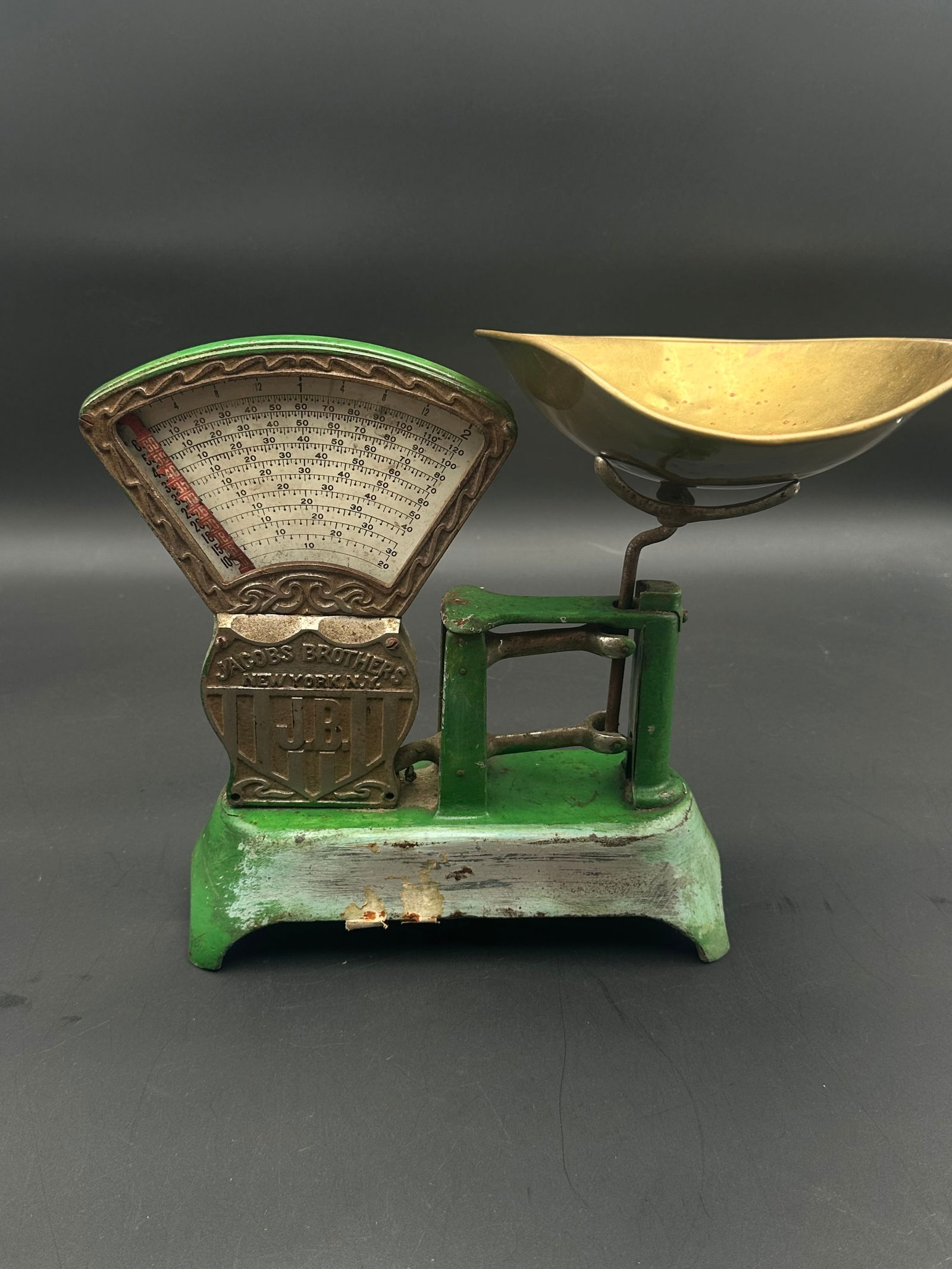 Antique Jacobs Brothers Cast Iron Fan Scale, New York (1 of 11)