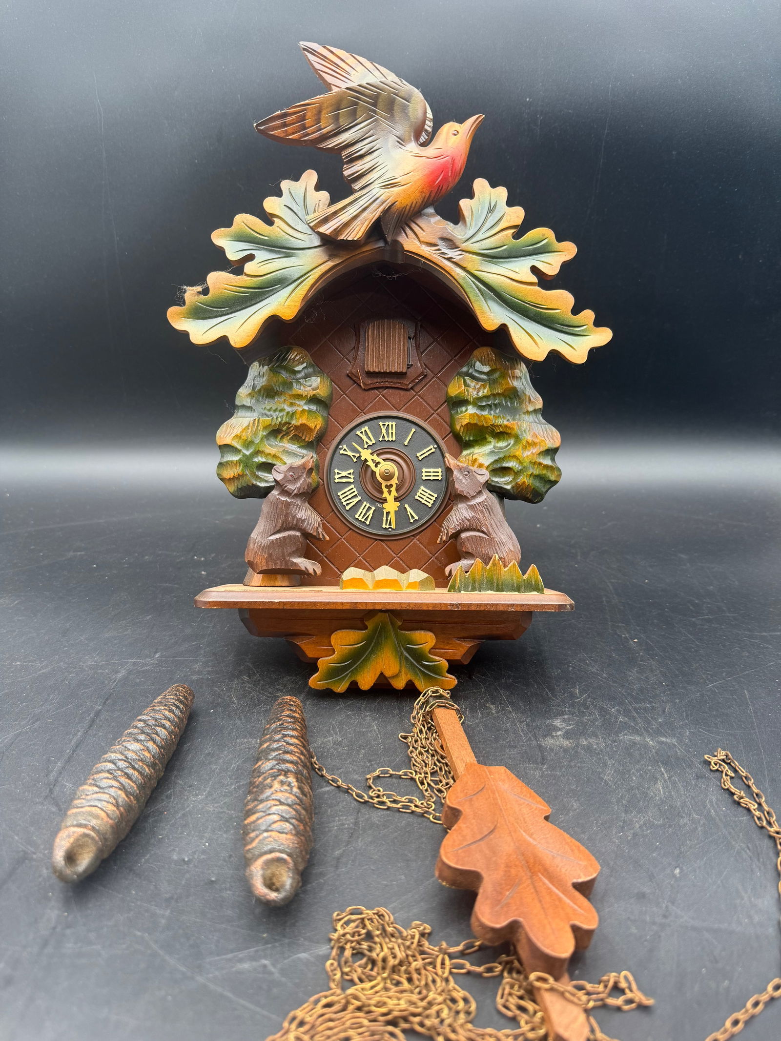 Hubert Herr-Moving Bears Black Forest Cuckoo Clock (1 of 10)