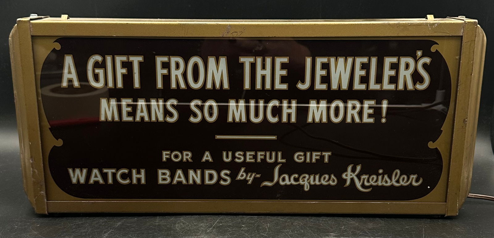 Vintage 1940s Jacques Kreisler Watch Bands Lighted Jeweler’s Display Sign (1 of 13)