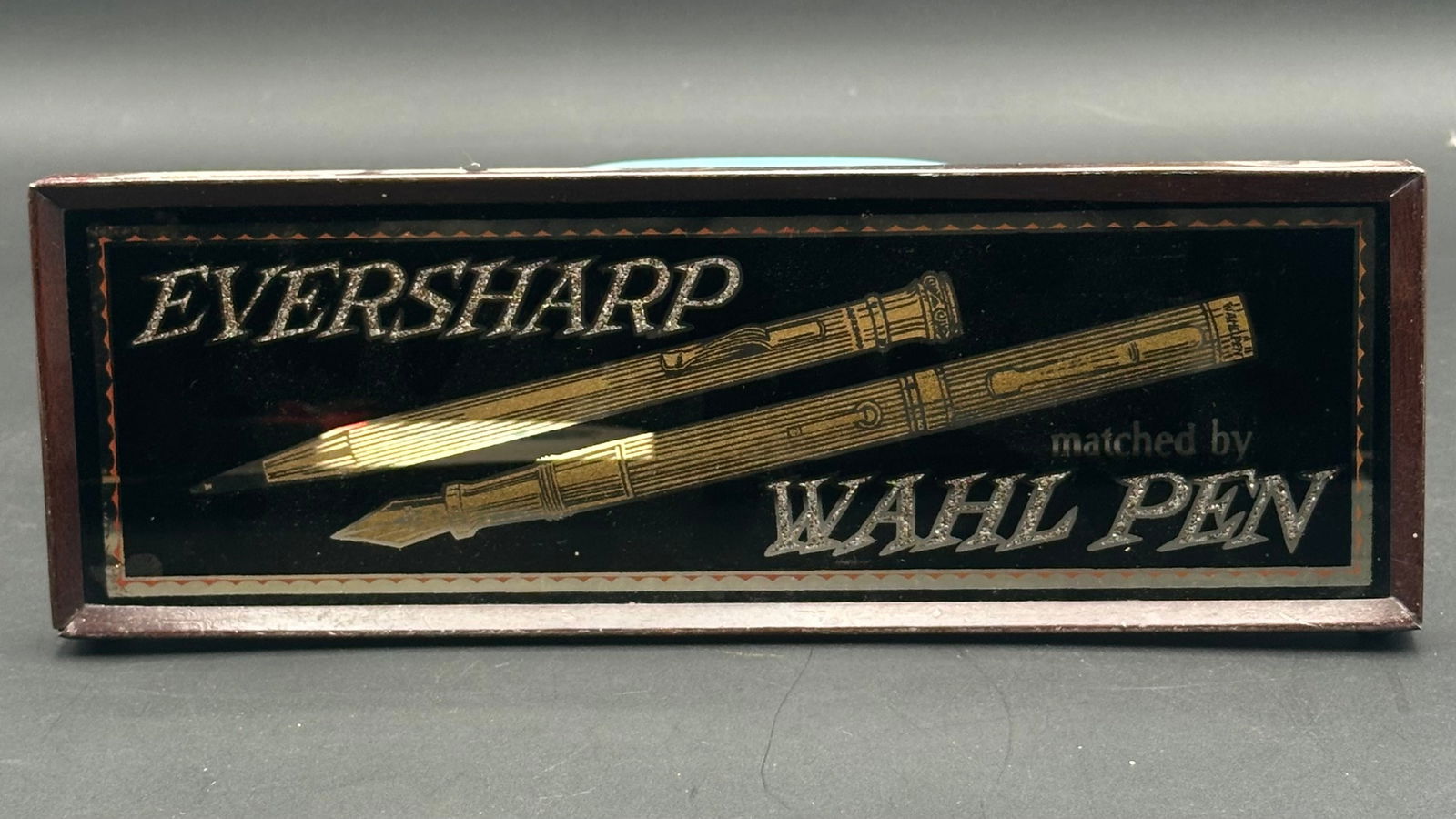 Antique Eversharp Wahl Pen Dealer Display Gold Leaf Reverse Glass Sign – Haynes & Kinder Chicago (1 of 10)