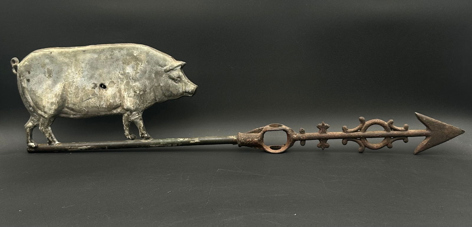 Antique Pig Weathervane with Cast Iron Arrow (1 of 10)