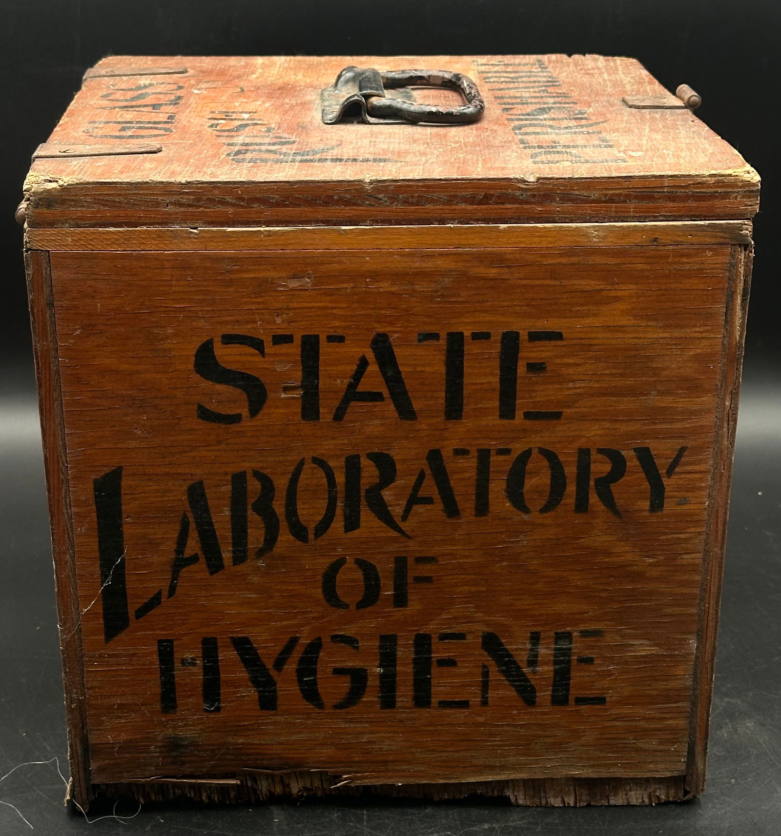 Vintage Wisconsin State Laboratory of Hygiene Wooden Specimen Shipping Box 1920s (1 of 12)