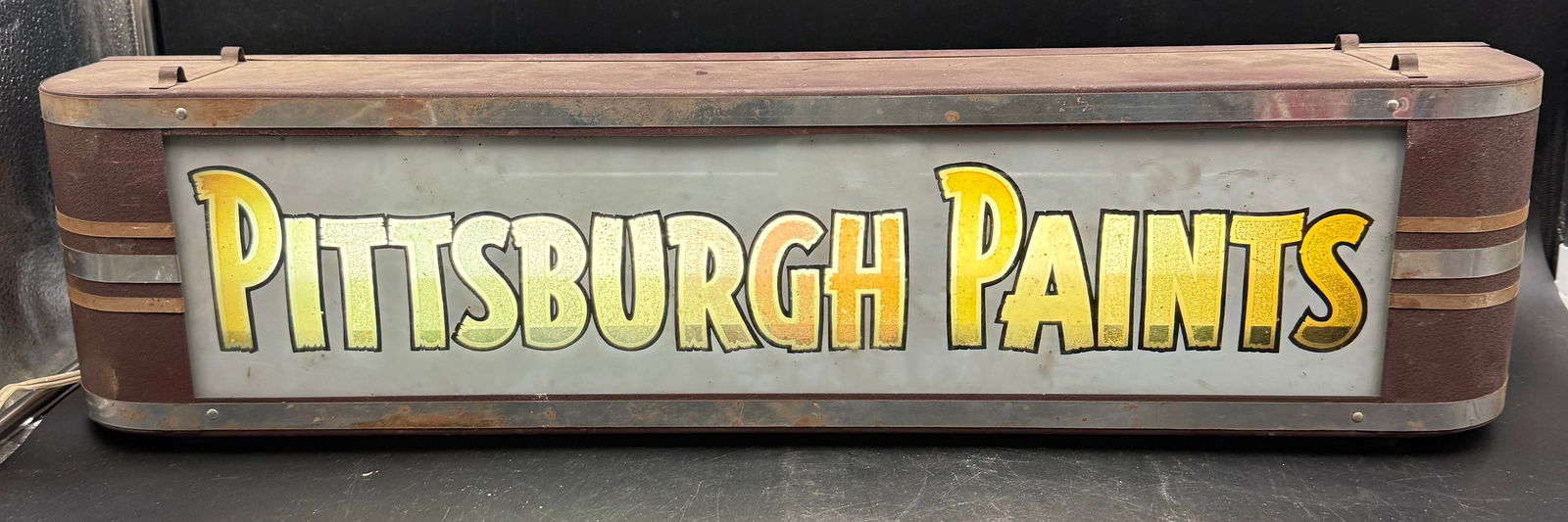 ANTIQUE PITTSBURG PAINTS LIGHTED SIGN NEON PRODUCTS OR LACKNER (1 of 10)