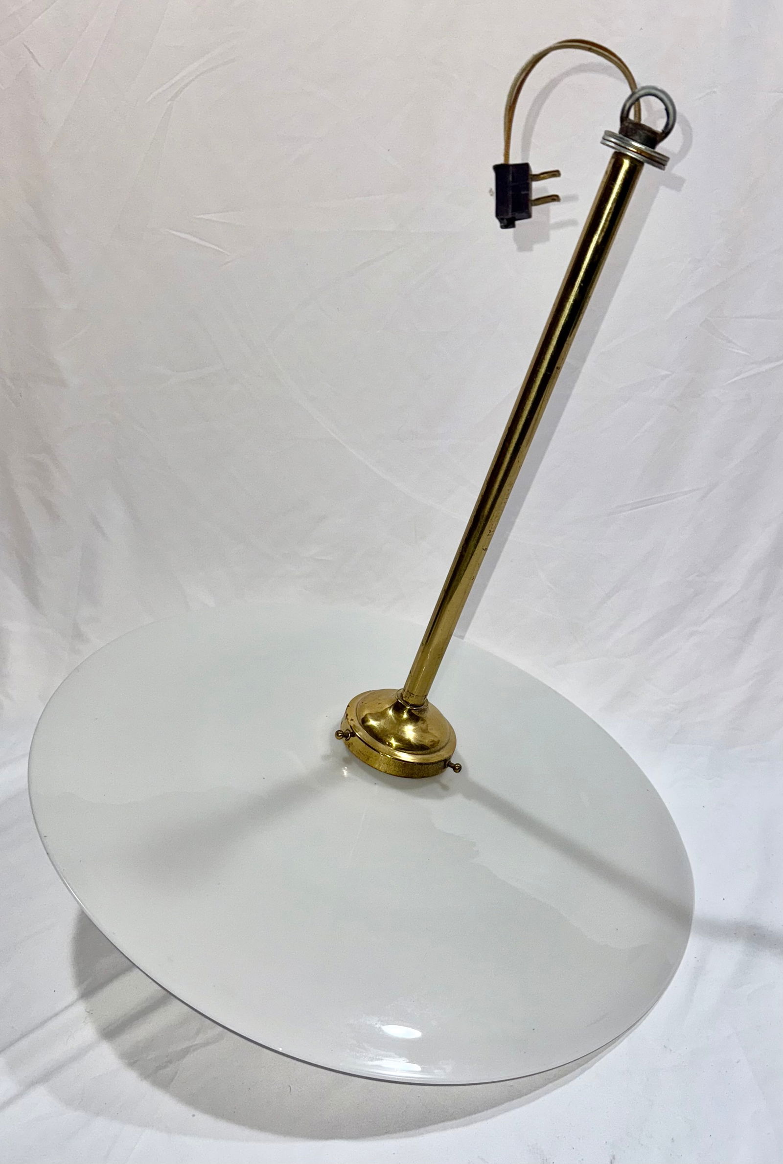 Antique 1920s Benjamin Three Cluster Milk Glass Hanging Electric Light (1 of 8)