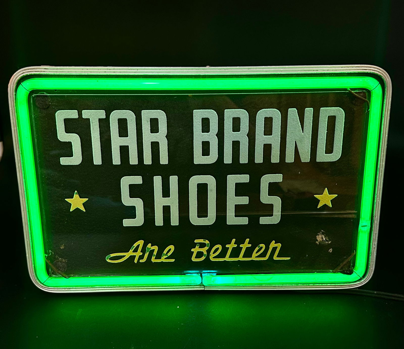 Working Star Brand Shoes Lighted Advertising Sign – Superior Electric Products Co., Lima OH (1 of 14)