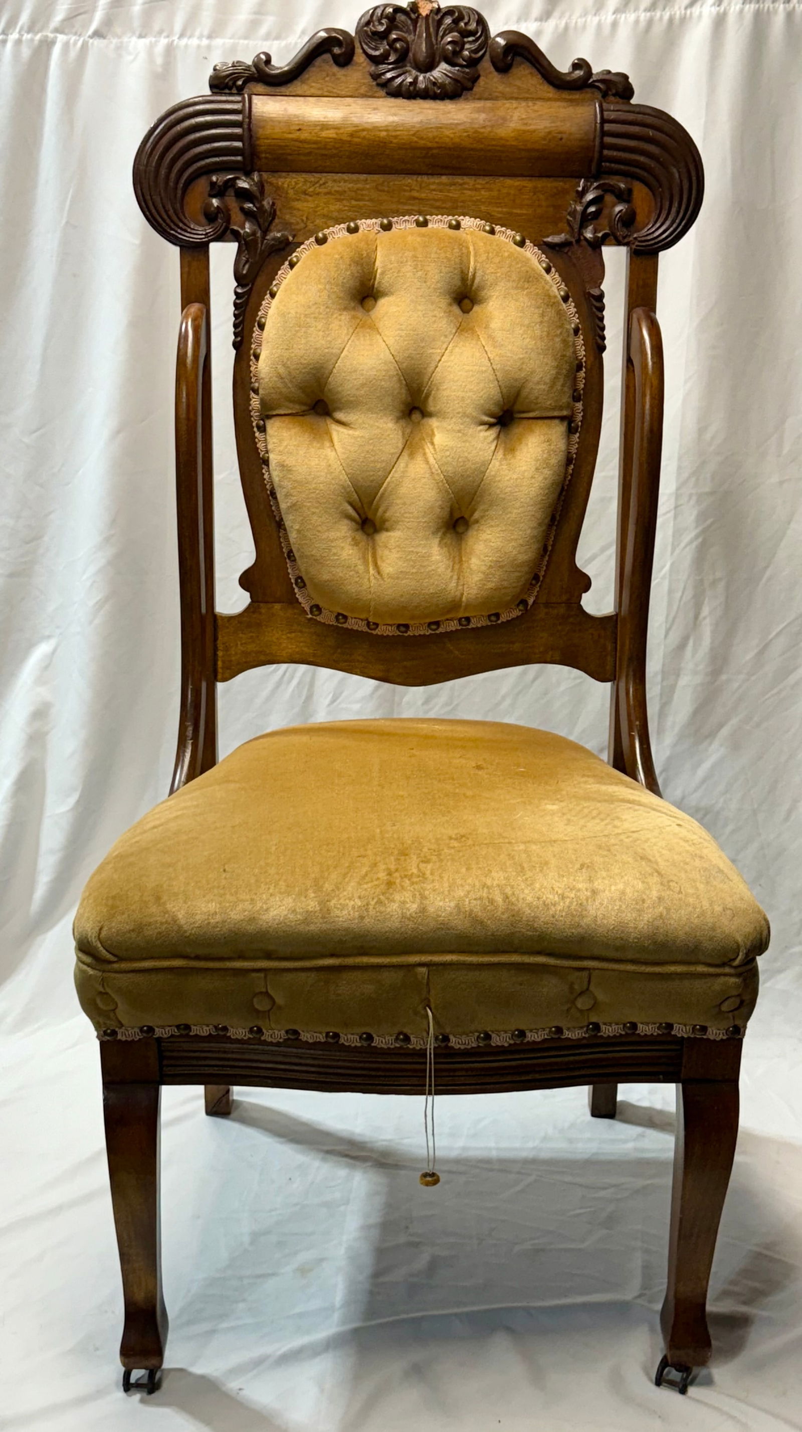antique Victorian-era parlor or side chair, (1 of 11)