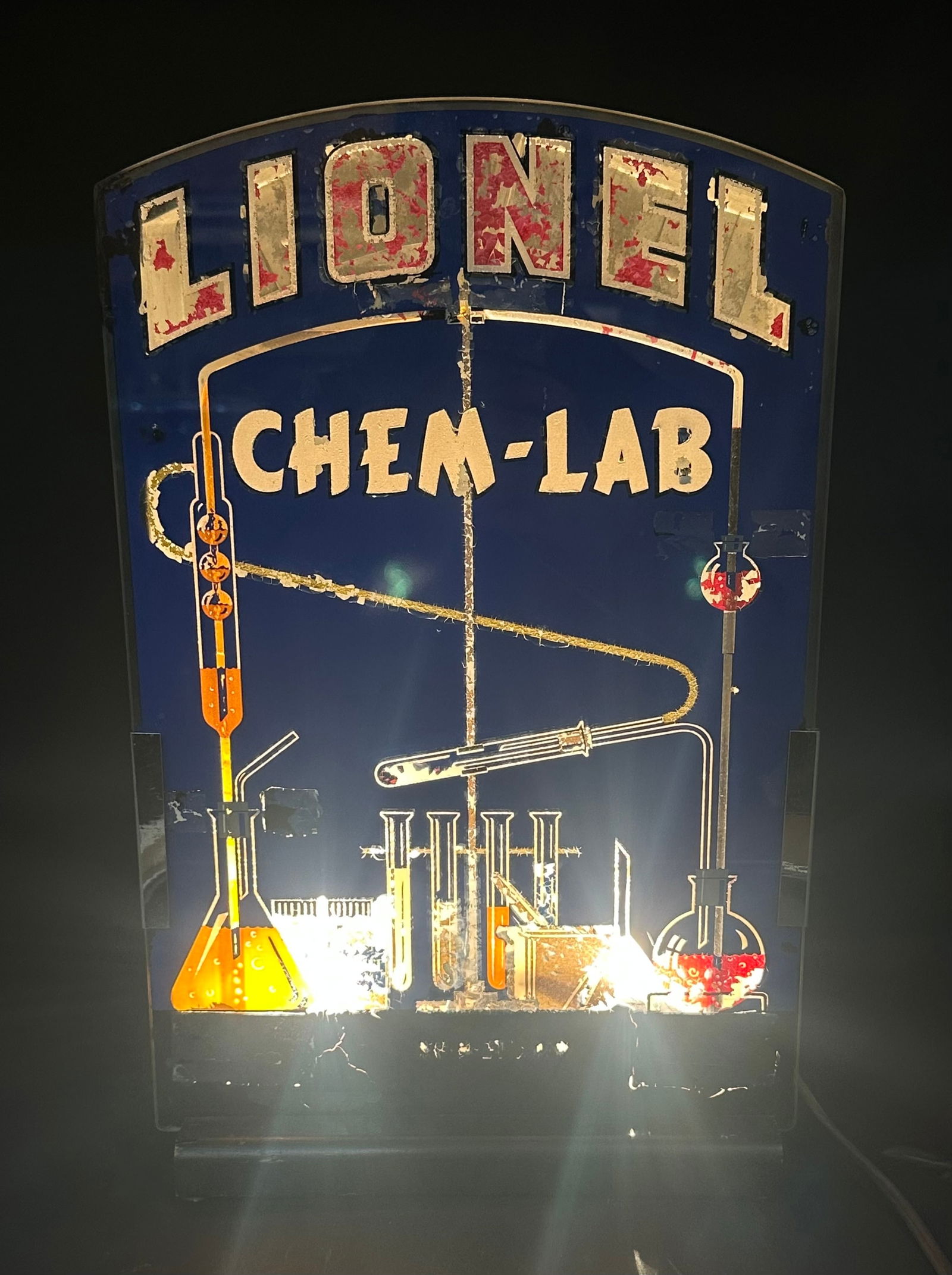 Vintage Lionel Chem-Lab Lighted Advertising Display – Biolite, Inc. New York (1 of 16)
