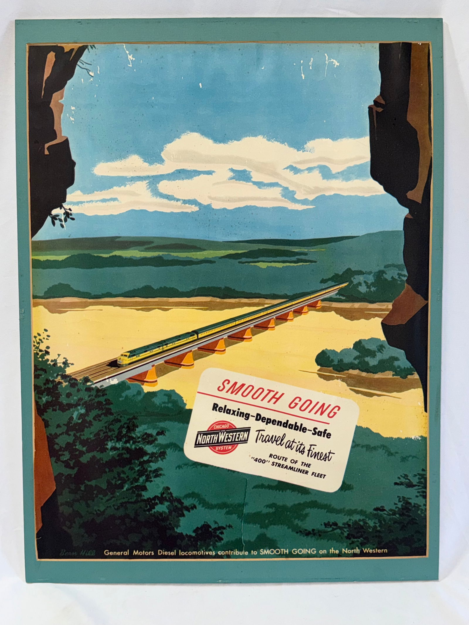 Vintage poster for the Chicago and North Western Railway's "400" Streamliner Fleet. (1 of 8)