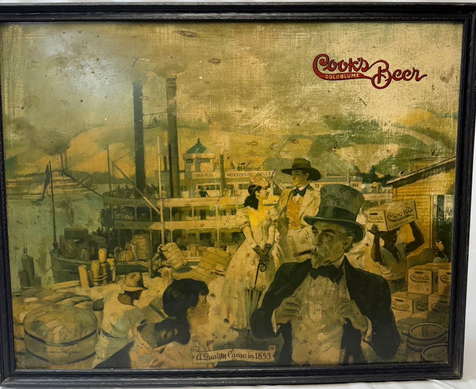 Vintage advertisement for Cook's Goldblume Beer Evansville Indiana (1 of 10)