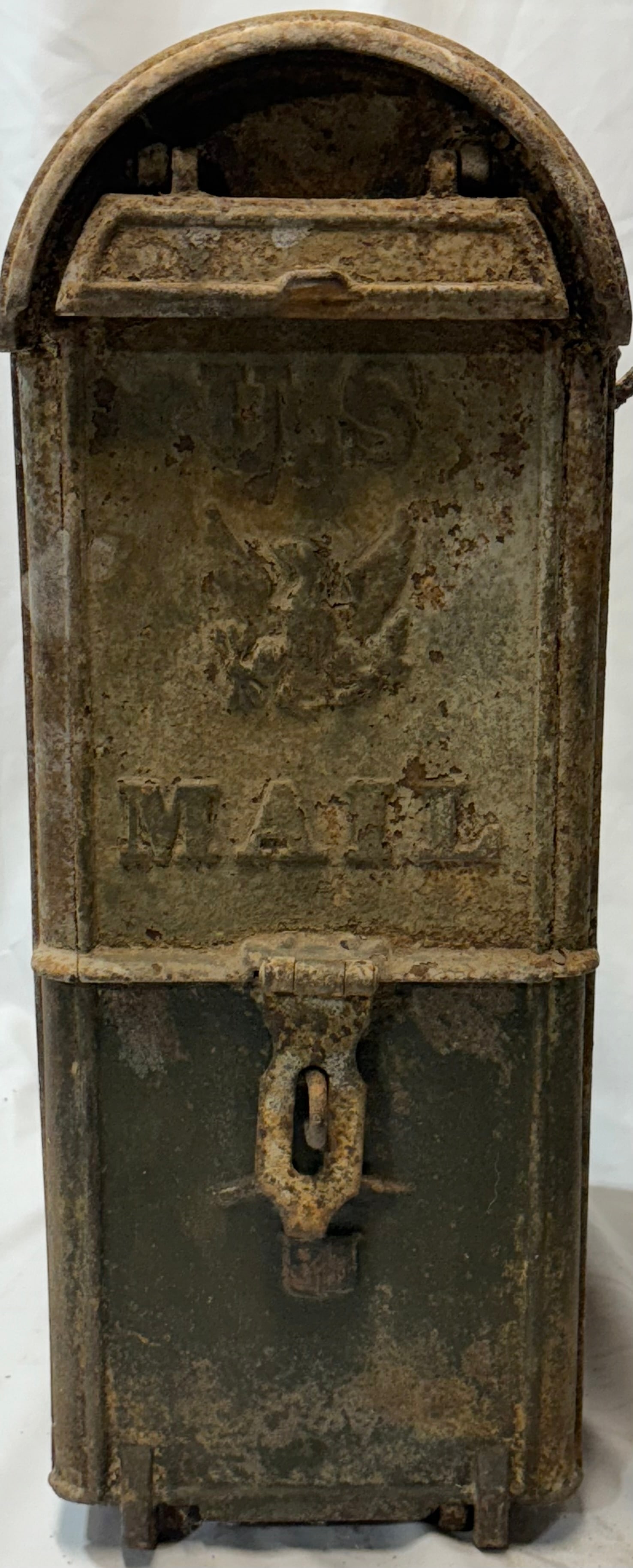 cast-iron mailbox, likely a "Letter Boy" model manufactured by Orr & Painter Co. Reading PA (1 of 11)