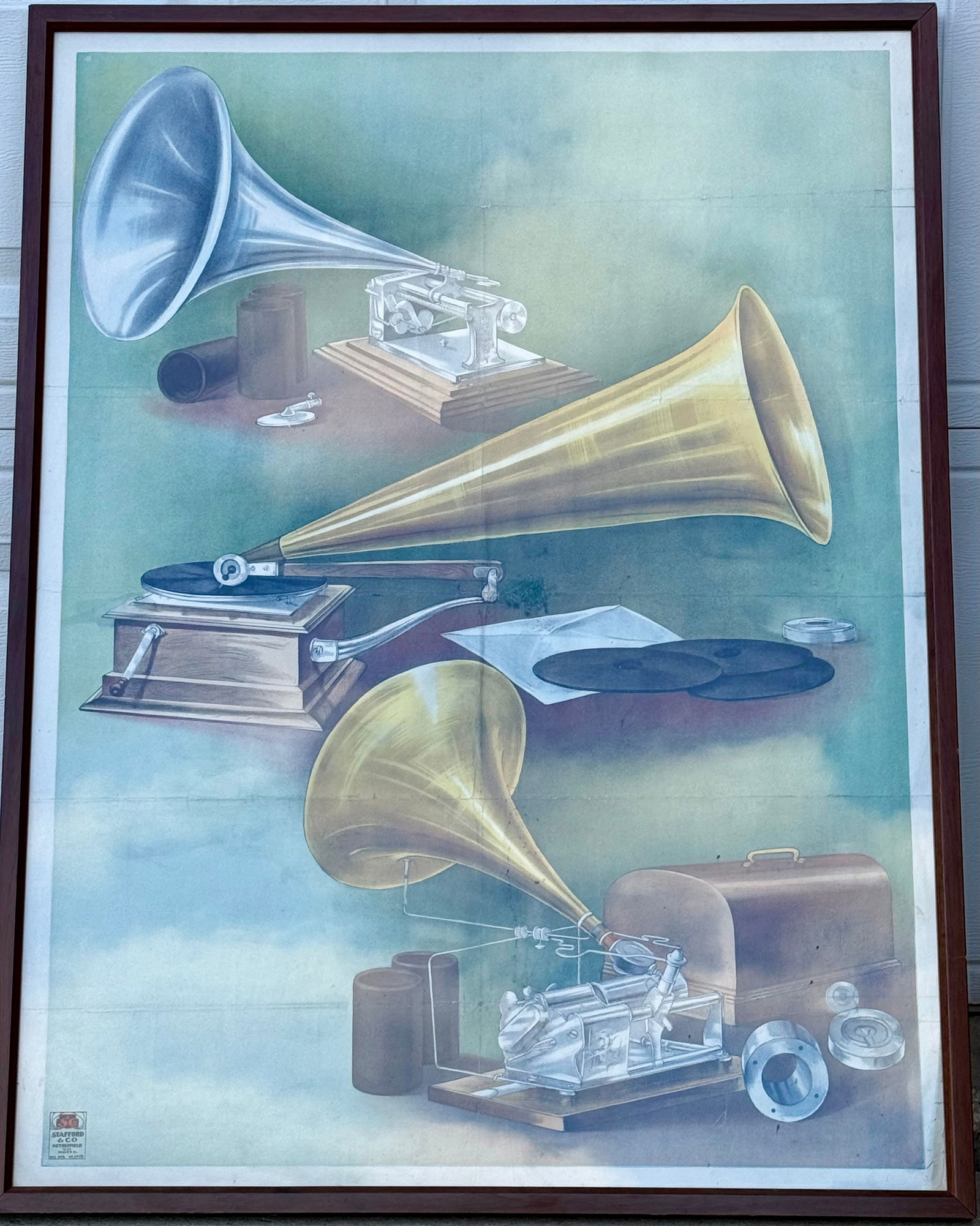 Gramophones et Phonographes Circa 1900 Lithograph Or Advertising Print (1 of 7)