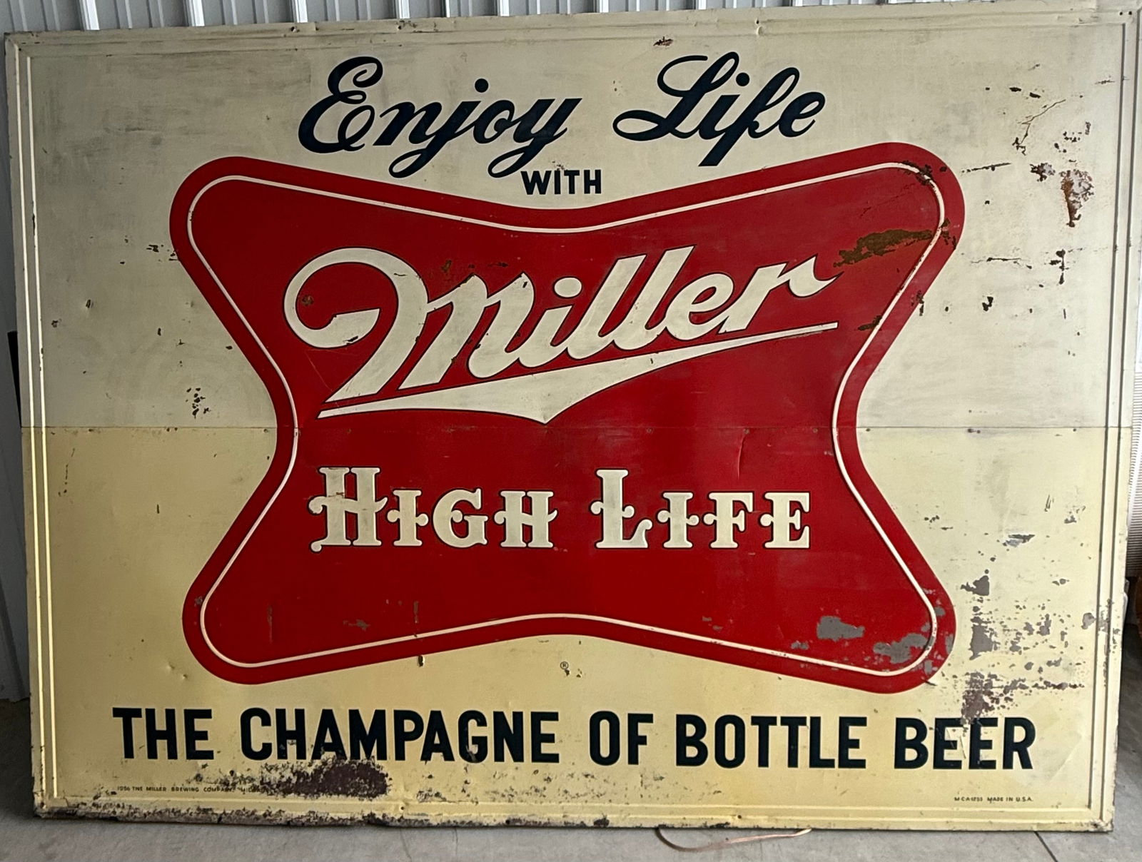 Huge vintage sign for Miller High Life beer "The Champagne of Bottle Beer" (1 of 7)