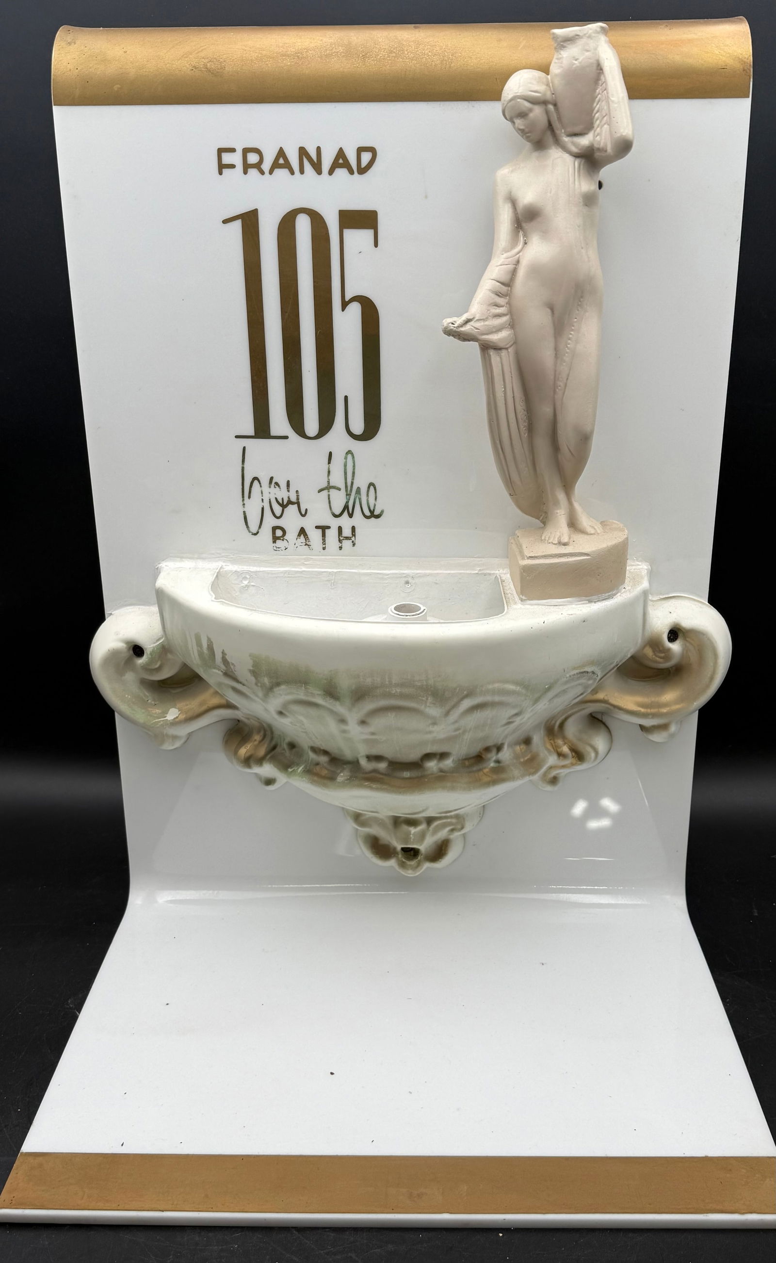 Vintage Franad 105 bath products Store Display Advertising Sign With Working Water Fountain (1 of 8)