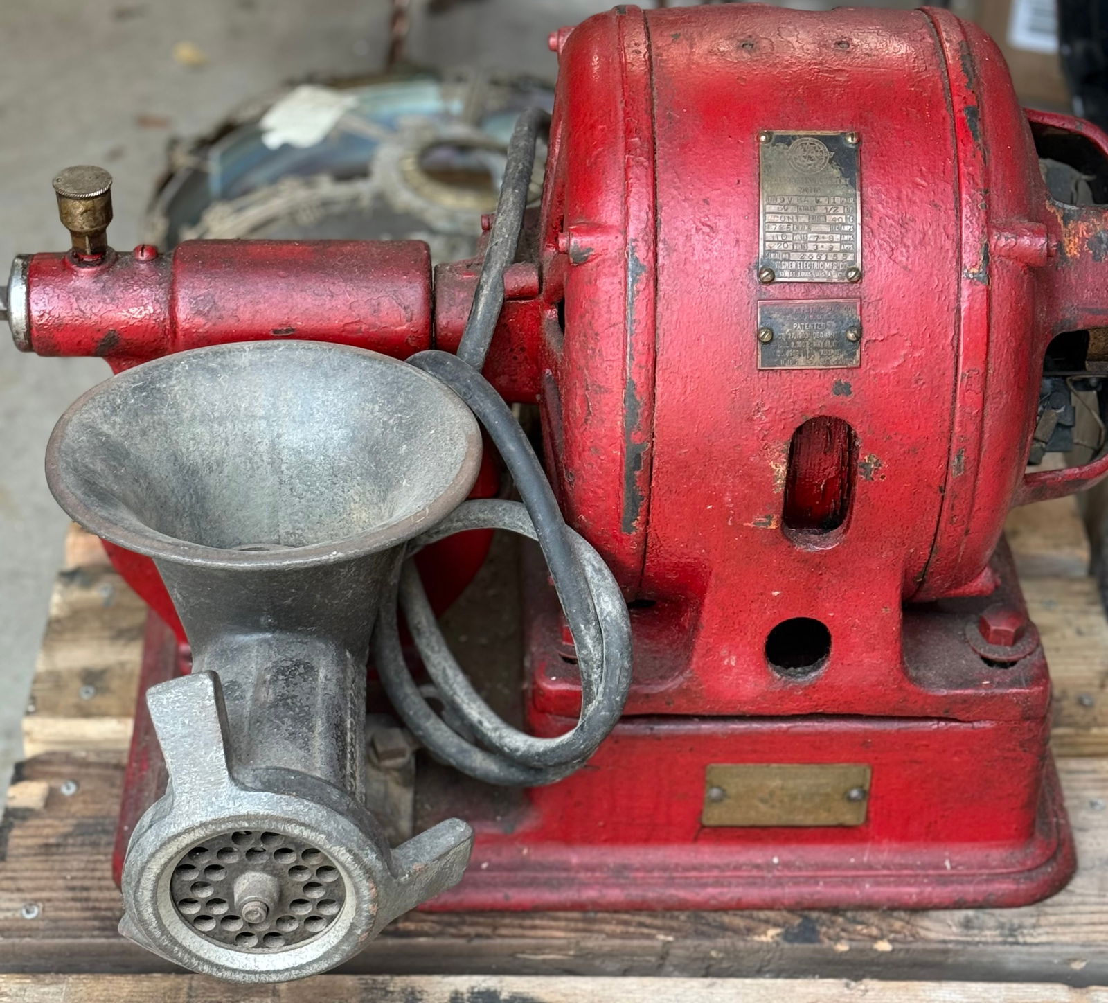 Vintage ENTERPRISE HOBART industrial MEAT grinder ELECTRIC Philadelphia PA usa (1 of 9)