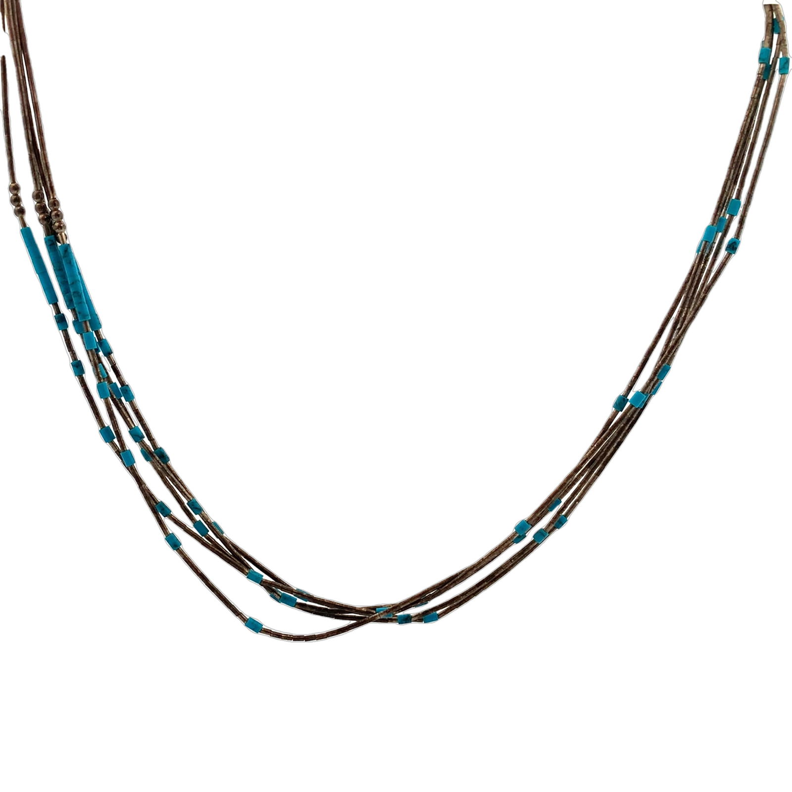 Vintage 27” Turquoise Heishi Multi-Strand Necklace – 14g (1 of 4)