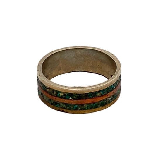 Metales Mexico Inlay Band Ring, 7mm, Size 7.5 (1 of 2)