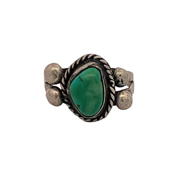 Vintage Turquoise Nugget Ring, 3.9g, Size 6 (1 of 3)