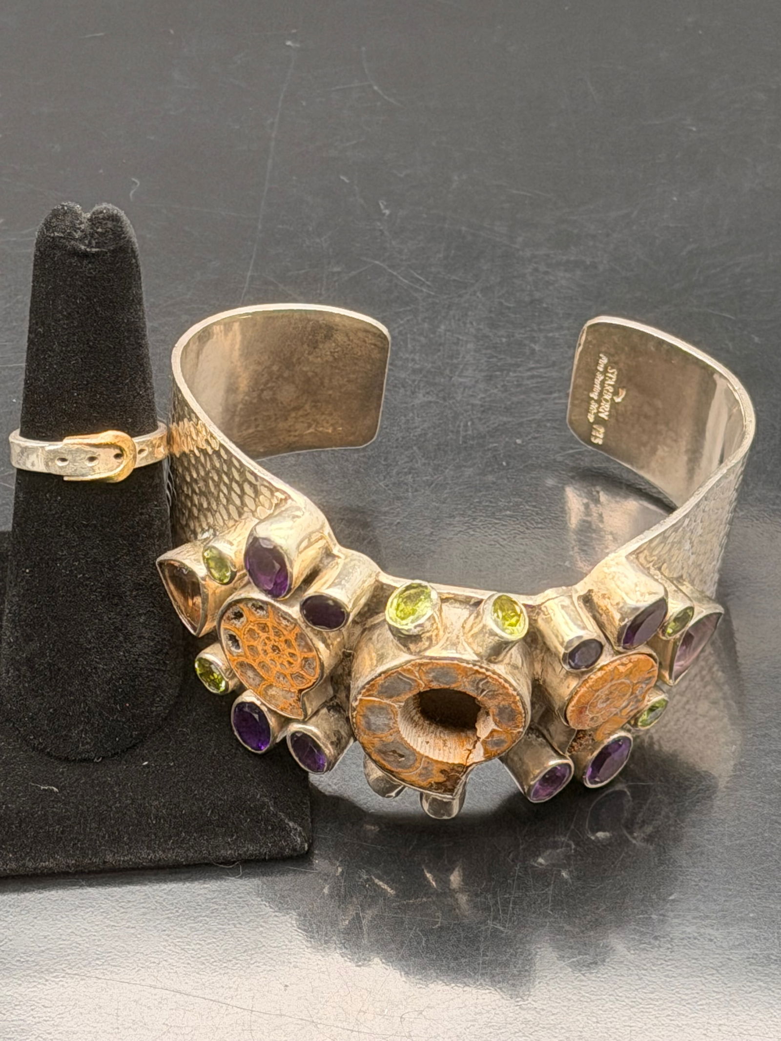 Starborn Sterling Silver 925 Bracelet & Mexico 925 Belt Buckle Ring – 116g Mixed Lot (1 of 10)