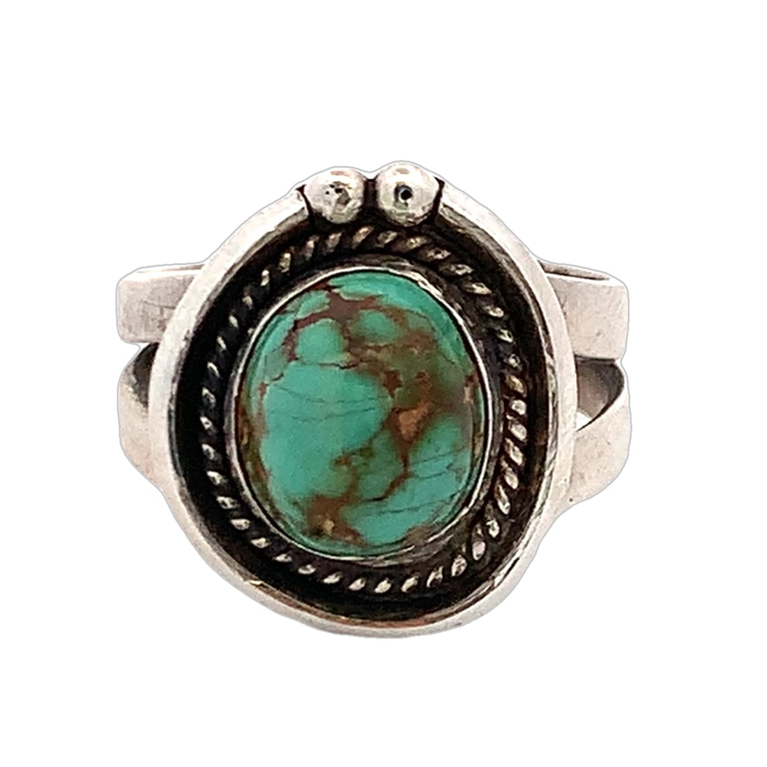 Navajo Ring 925 Sterling Silver Natural Turquoise Native American (1 of 4)