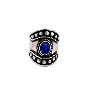 Vintage Sterling Silver Lapis Ring – Sz 5, 6g (1 of 4)
