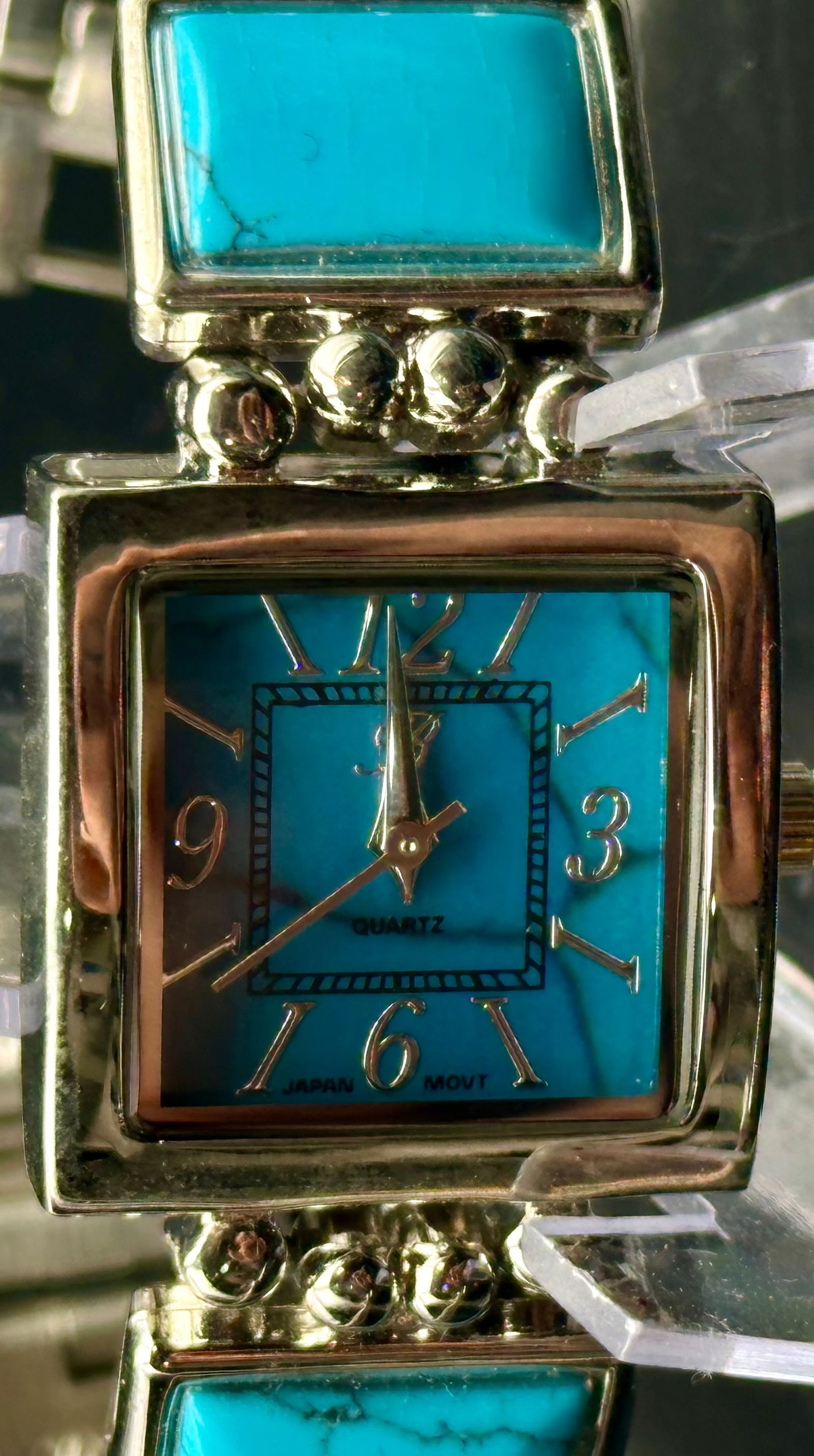 Ladies Sterling Silver Turquoise Inlay Watch – Japan Quartz Movement – BTV016 (1 of 9)