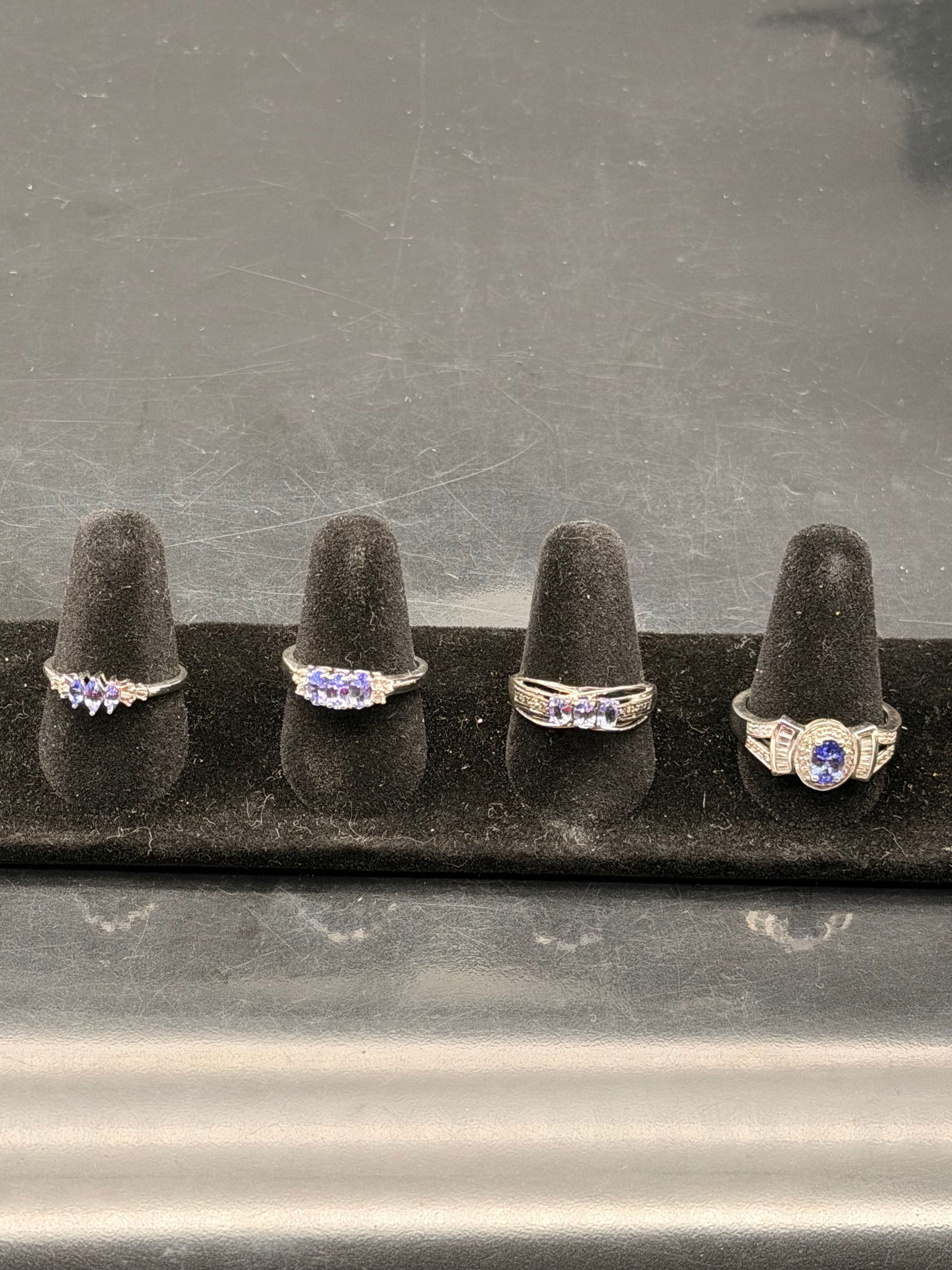 Sterling Silver Tanzanite Ring Set – Elegant Lavender-Blue Gemstone Collection (1 of 18)