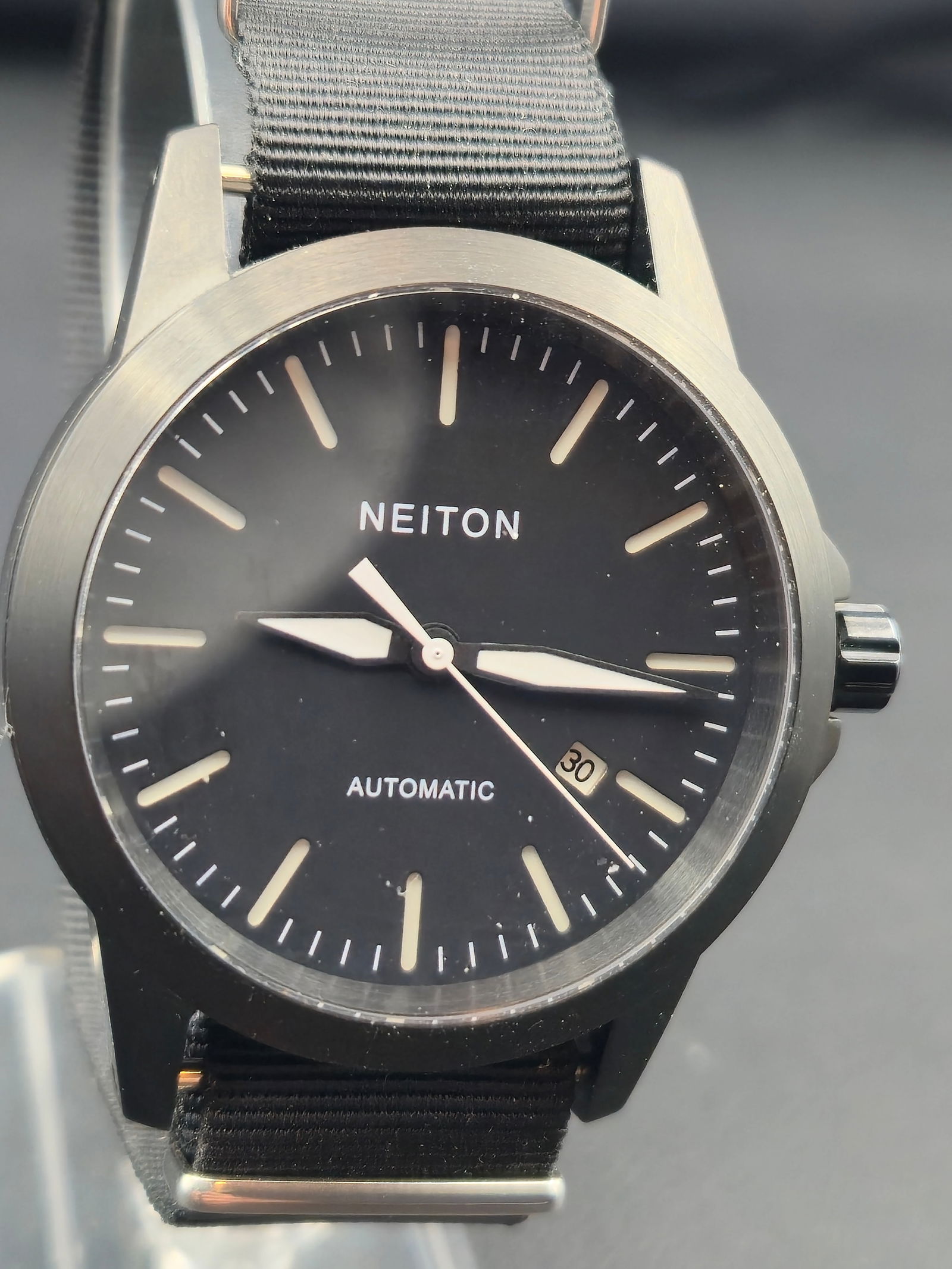 Neiton Automatic Field Watch Black PVD Stainless 42 mm – NOS (1 of 9)