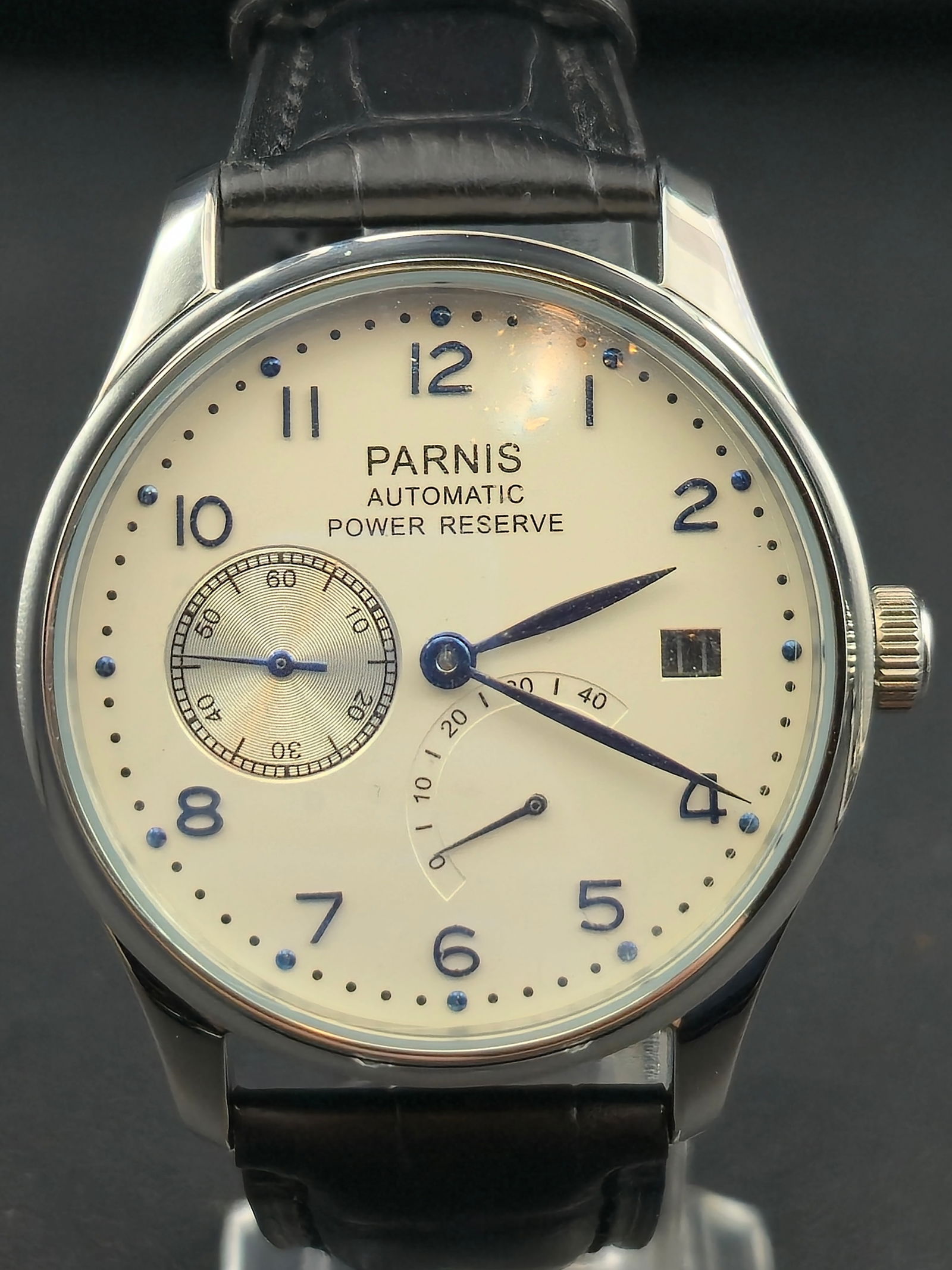 Parnis Automatic Power Reserve Stainless Steel 43mm Watch – NOS (1 of 9)