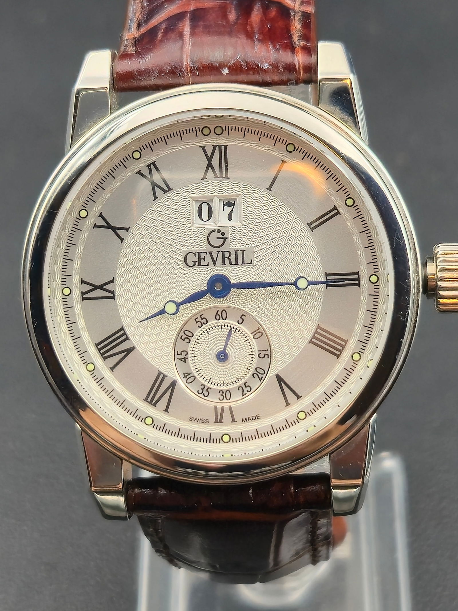 Gevril Ref. 2505 2 Franc Coin Back Quartz 38 mm Limited Edition 459/500 – New Battery (1 of 10)