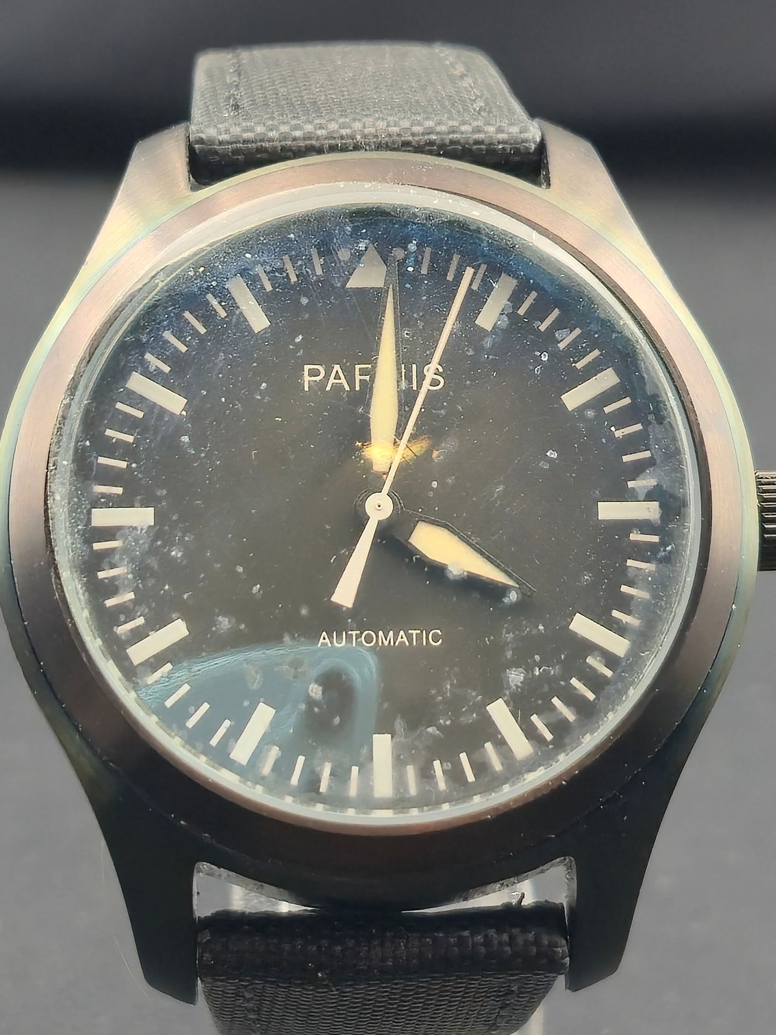 Parnis Automatic Pilot 46mm Black Dial Stainless Steel NOS (1 of 9)