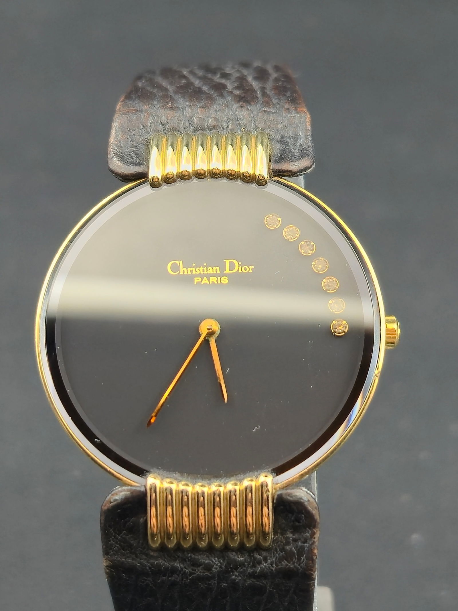 Christian Dior by Bulova Gold 37 mm Quartz Watch w/ Box (New Battery, 1970s–1980s) (1 of 14)