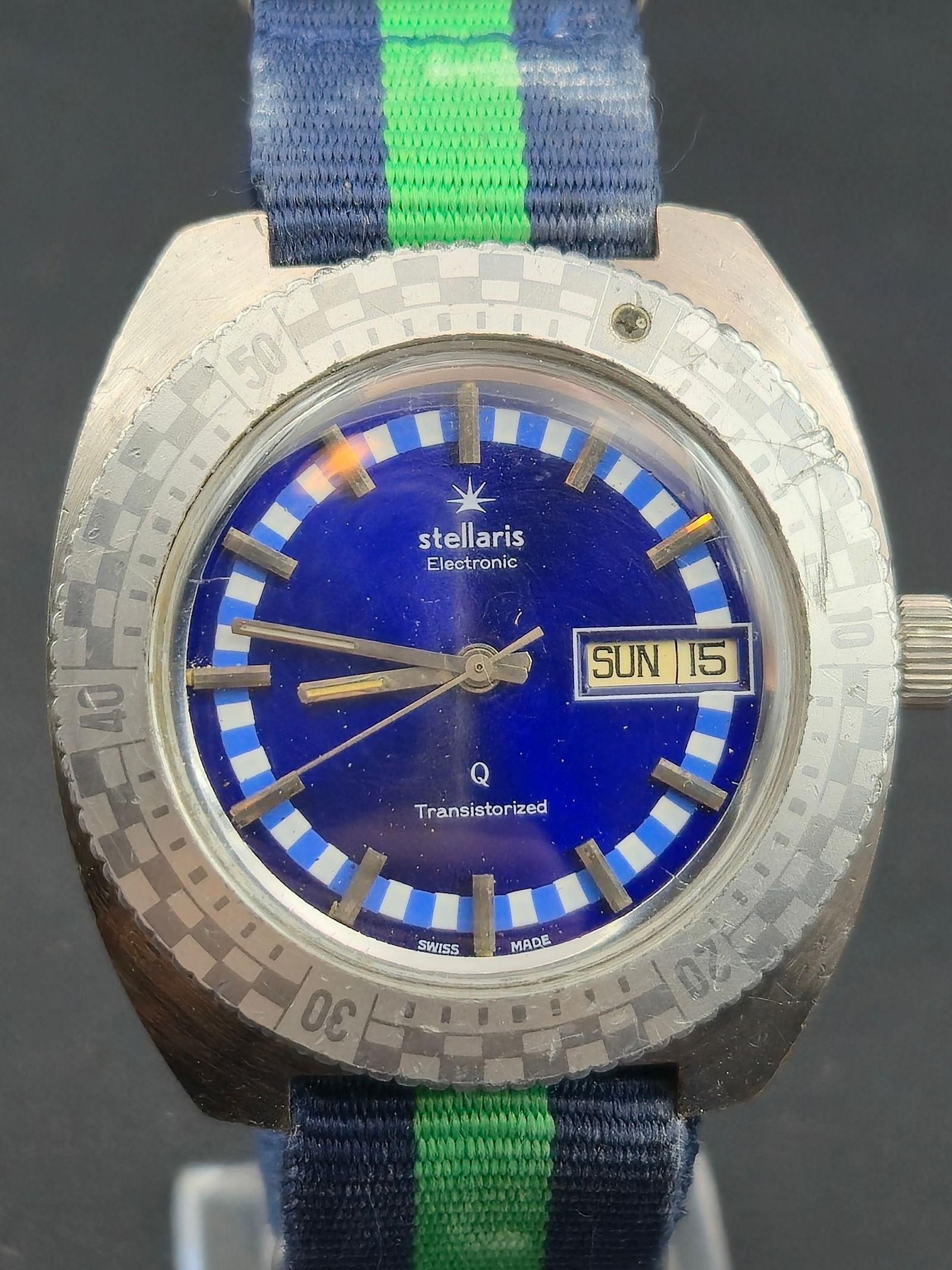 Stellaris Electronic Transistorized Wristwatch for Sears (c. 1970s, 42 mm) (1 of 11)