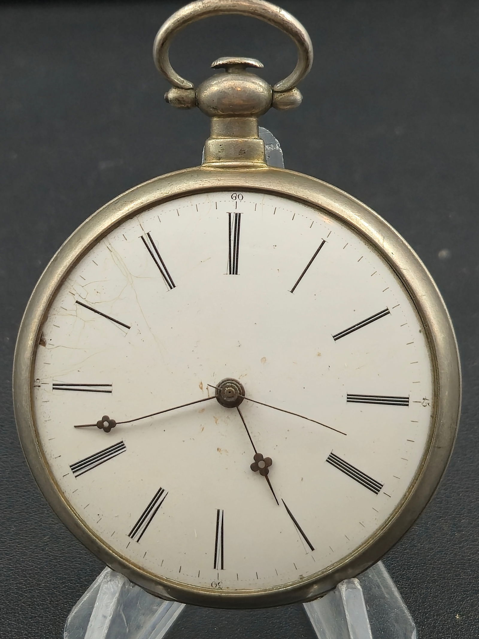 Late 19th C. Chinese Gilt Pocket Watch 62 mm – Hand-Engraved Duplex Movement, Runs (1 of 10)