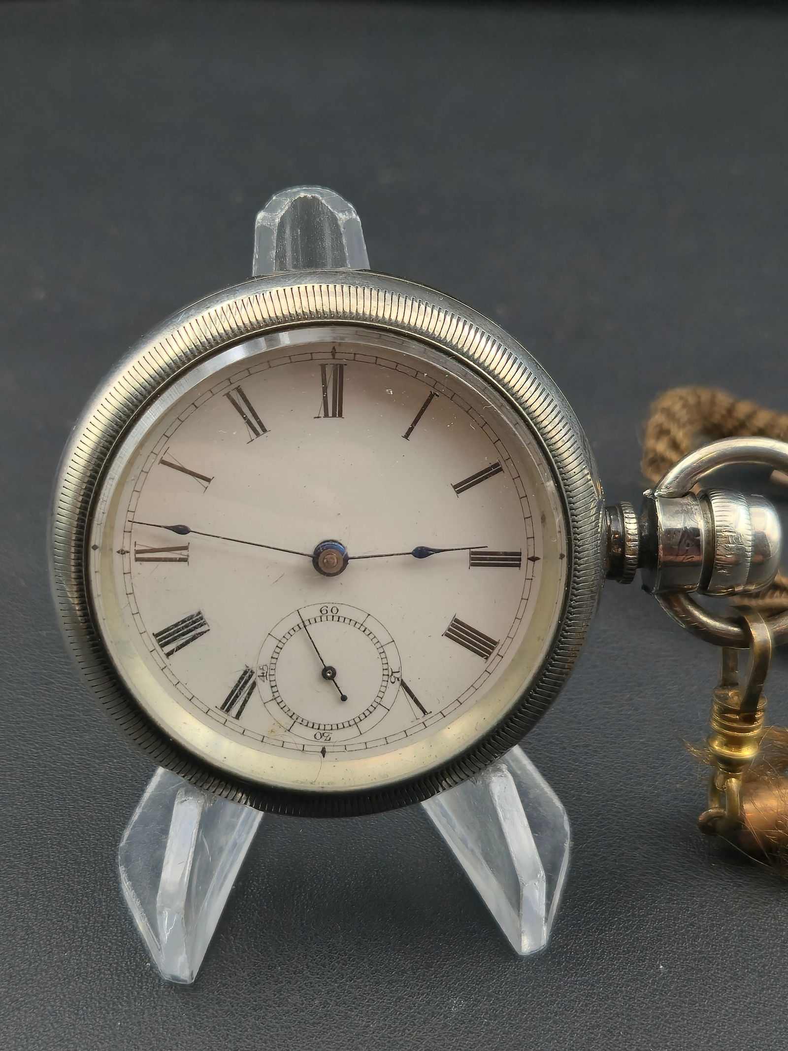 1882 Waltham “Sterling” 18s Sidewinder Pocket Watch – 7J Full Plate, Sterling Silver AWCo (1 of 11)