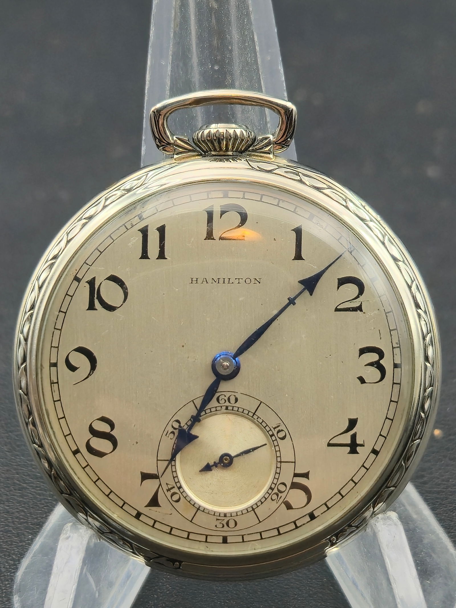 1929 Hamilton Grade 918 12s 19j • Near Mint 14K White Gold-Filled Wadsworth • Running (1 of 13)