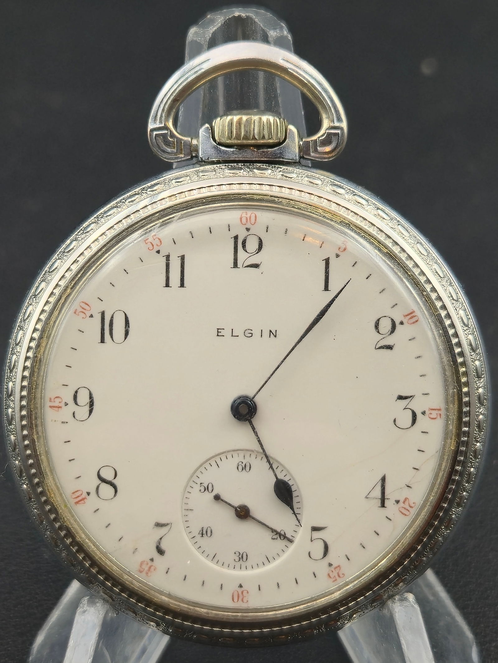 1908 Elgin Grade 291 16s 7J Nickel 3/4 Plate Open-Face Pocket Watch Running (1 of 8)
