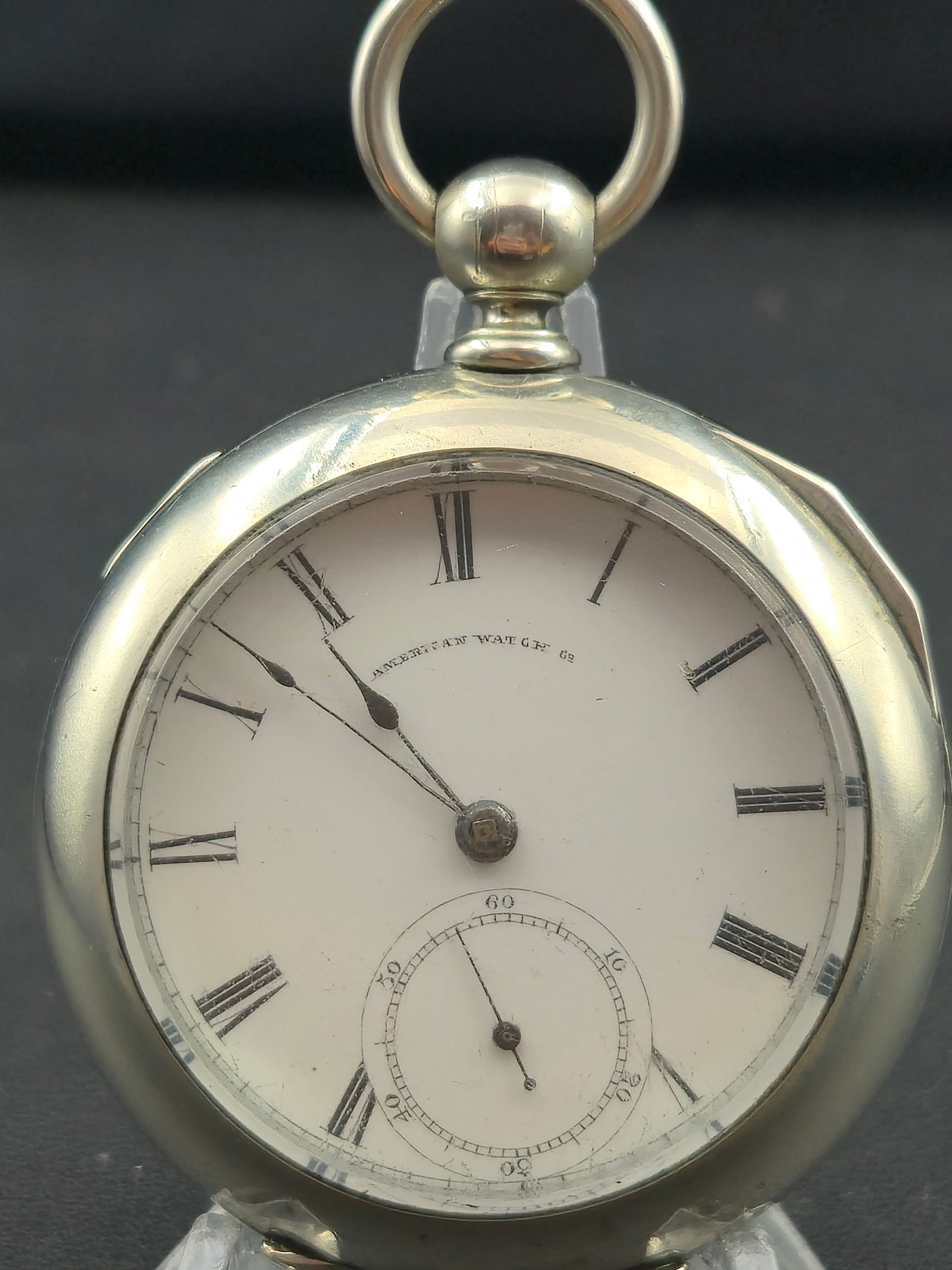 1868 Waltham P.S. Bartlett Model 1857 18s 11J Keywind/Keyset Pocket Watch – 55mm Silverine Case (1 of 9)