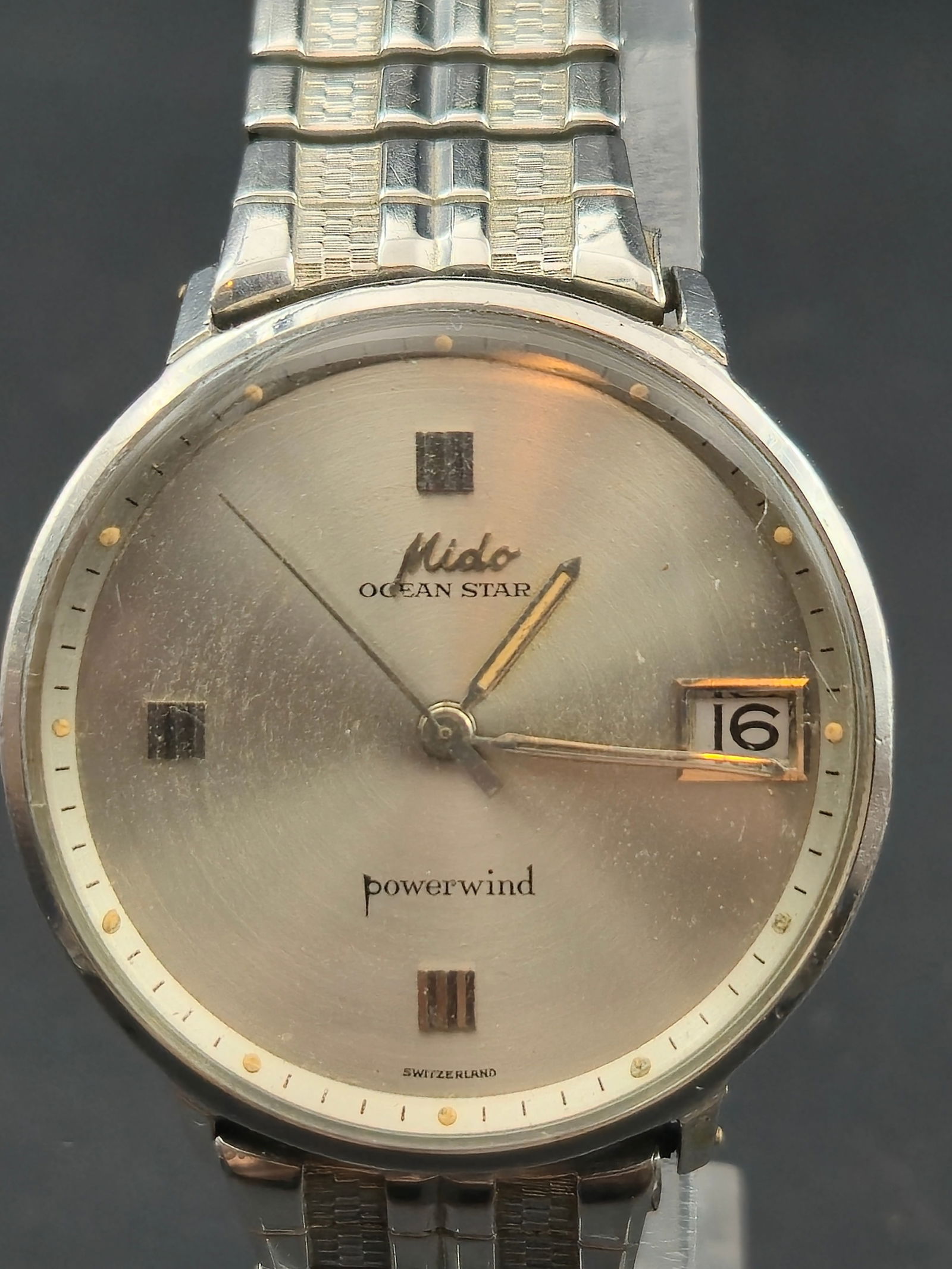 1960s Mido Ocean Star Powerwind 35mm Vintage Automatic Watch – Needs Service – Swiss Made 17 (1 of 11)