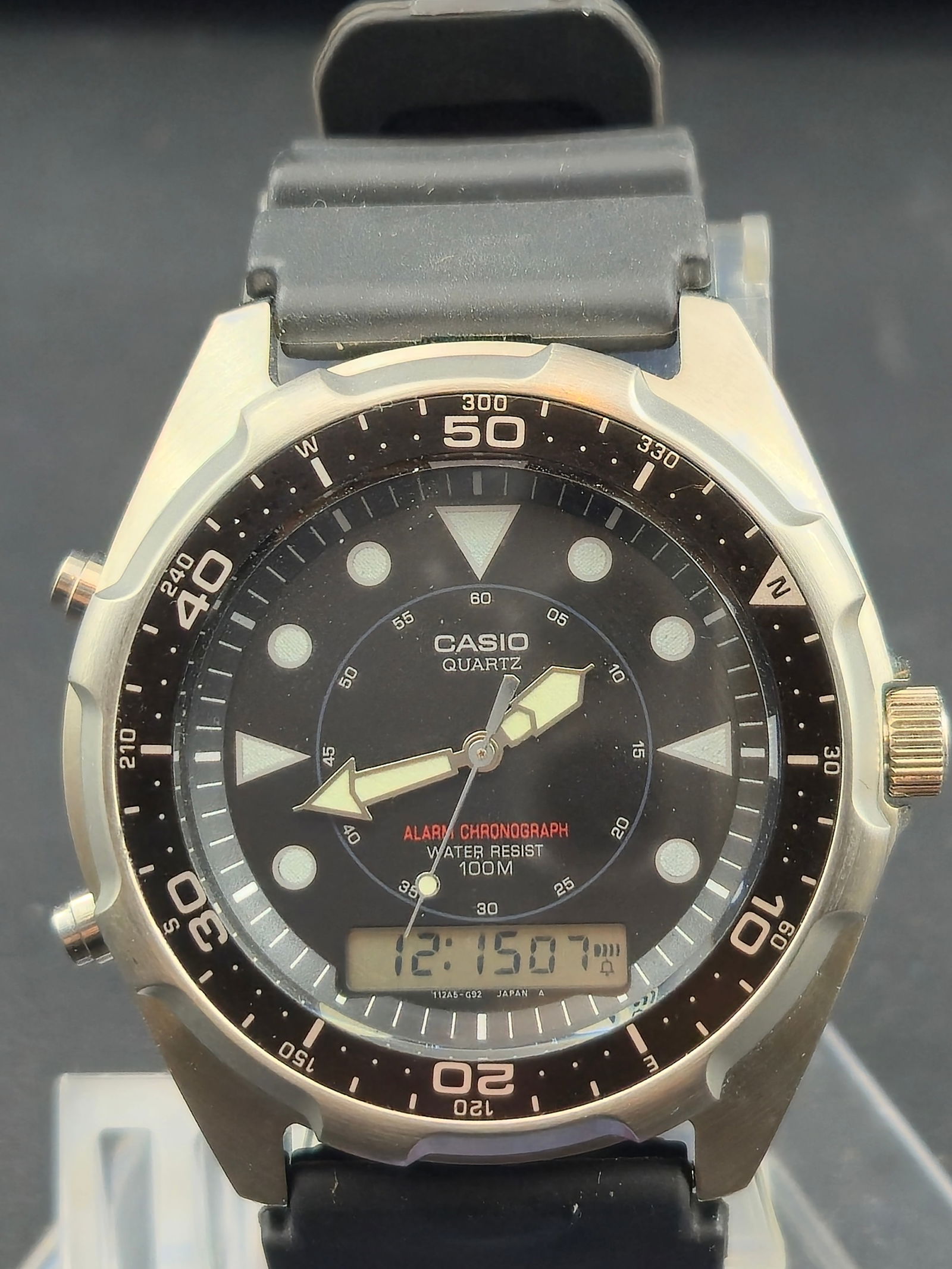 Casio Analog Digital Diver 45mm Alarm Chronograph NOS Watch – New Battery – Running and Keeping (1 of 9)