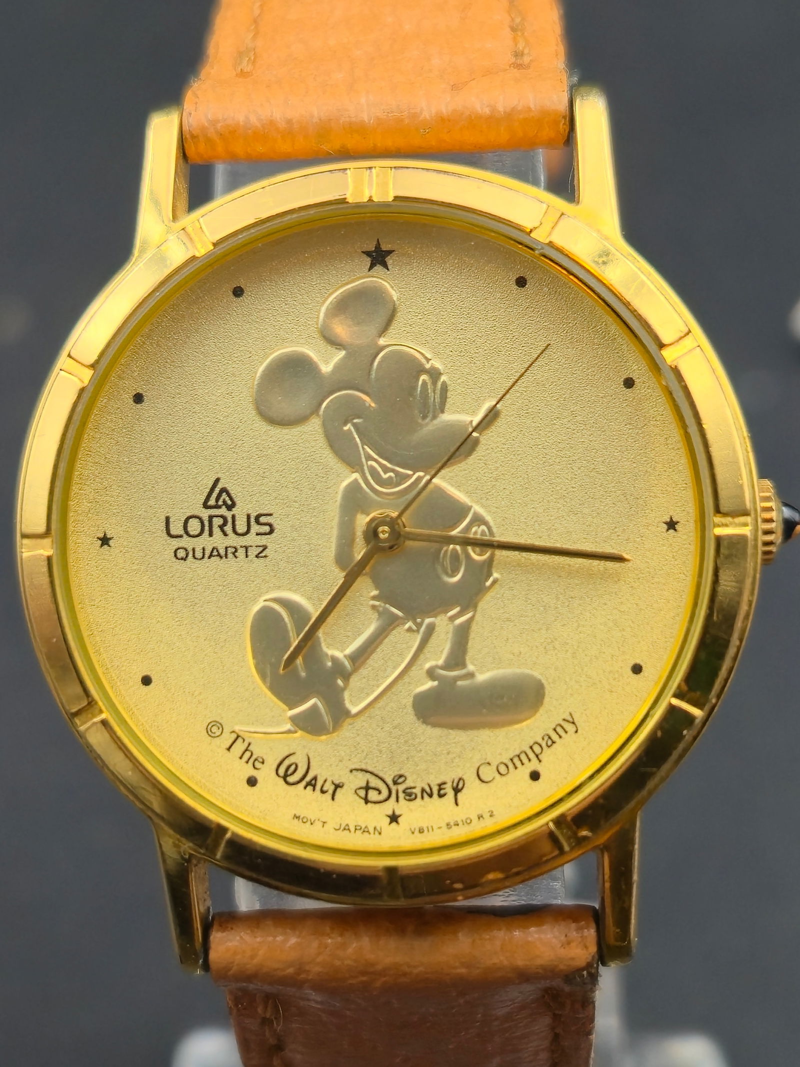 1990s Lorus Quartz Mickey Mouse Watch 30mm Gold Tone – New Battery, Running (1 of 8)