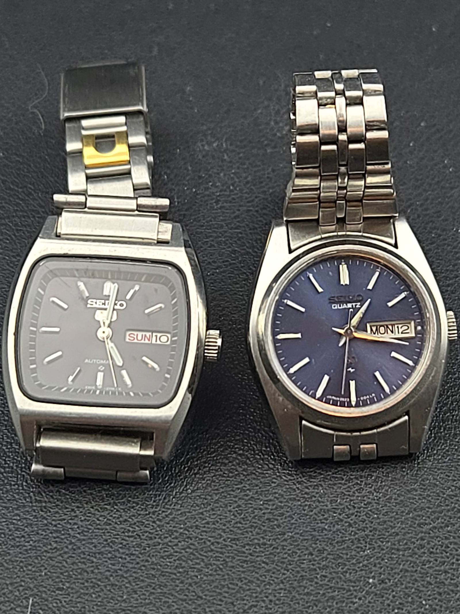 1970s Seiko Pair – Automatic 2906-2111 & Quartz 2623-0040 – Both Running – 24–25mm (1 of 8)