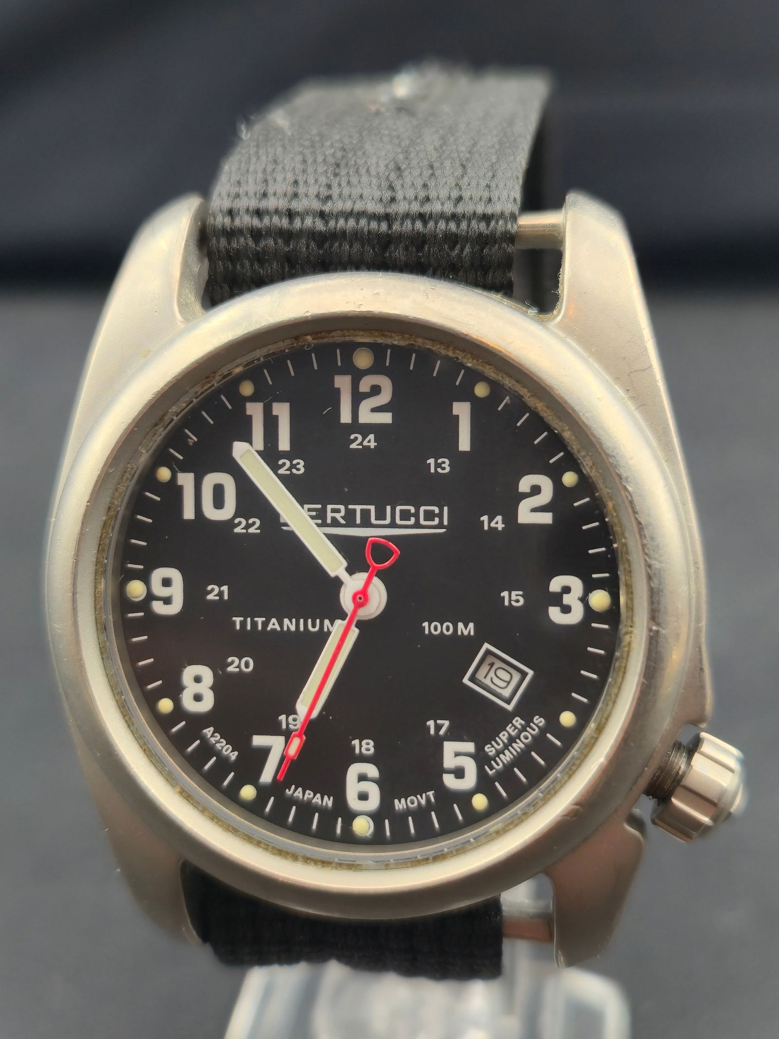 Bertucci A-2T Titanium Field Watch 40 mm 100 M Water Resistant Japan Quartz New Battery Near Mint (1 of 8)