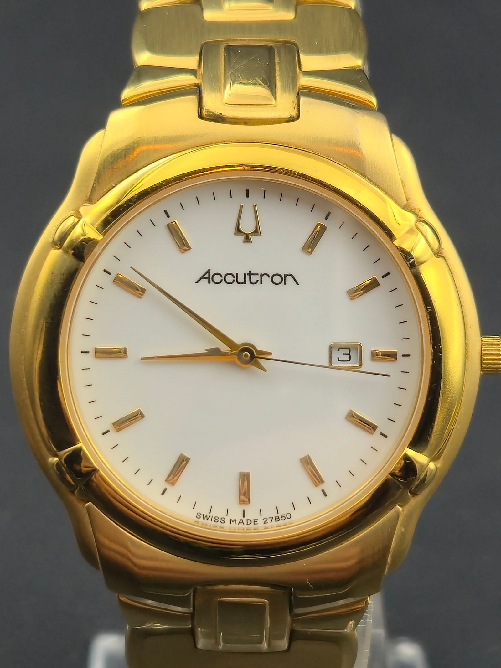 1990s Accutron “Golden Classic” Quartz Date Watch – 36mm – Swiss Made – New Battery (1 of 10)