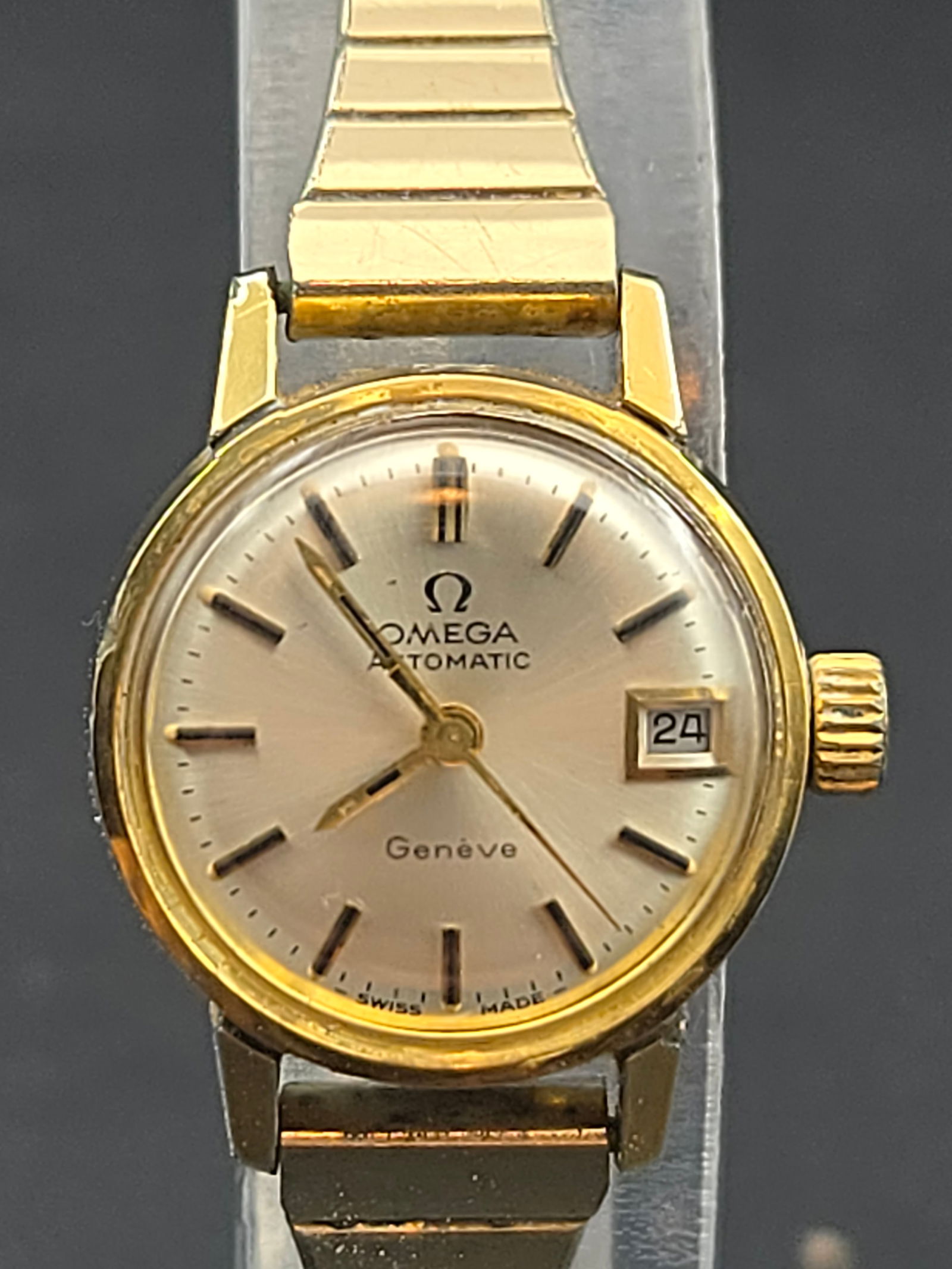 1970s Omega Geneve Mini Automatic Gold Plated 21mm Ladies Watch Ref 566.002 Running (1 of 12)