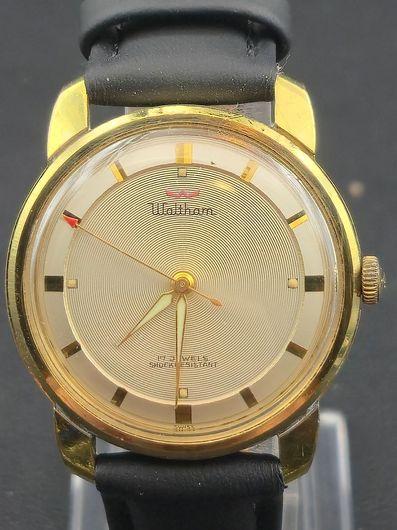 1960s Waltham 17 Jewel Gold Tone Dress Watch 34mm Swiss Manual Wind Polished Crystal Running (1 of 10)