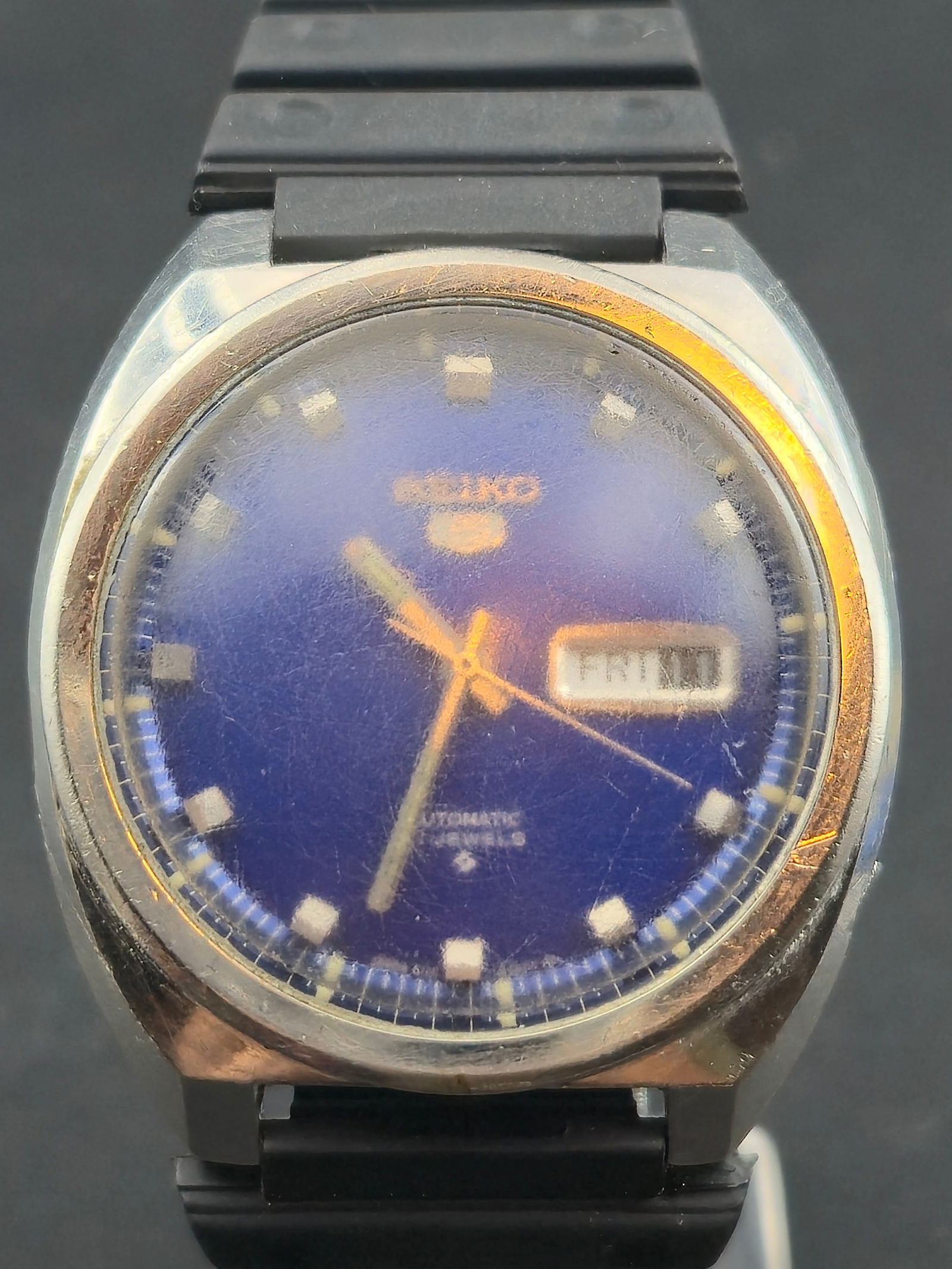 1971 Seiko 5 6119-8273 39mm Blue Dial Automatic Vintage Watch Running (1 of 11)